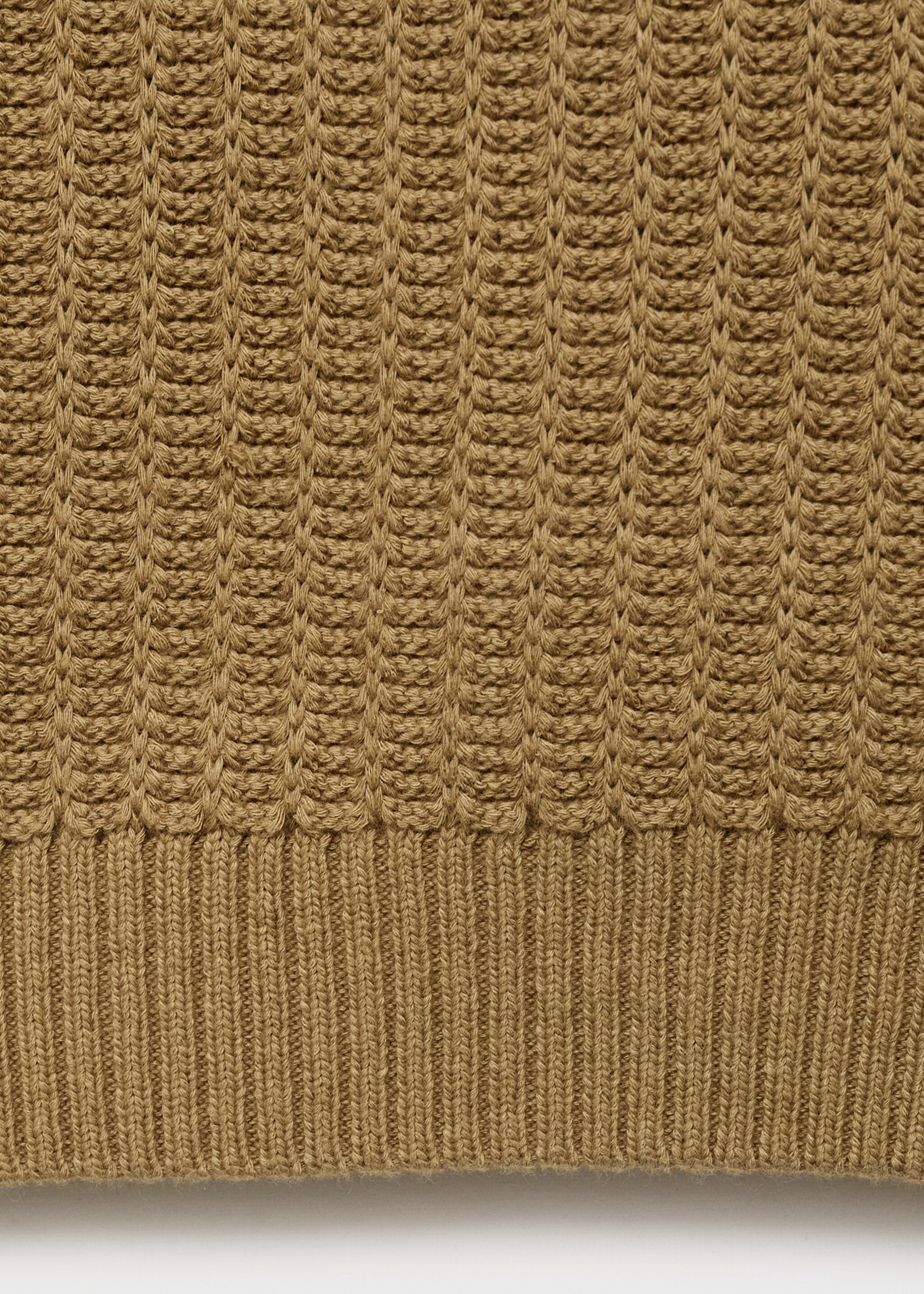 100% cotton polo-style sweater - Details of the article 0, Beige. Ref: 17085147-00.