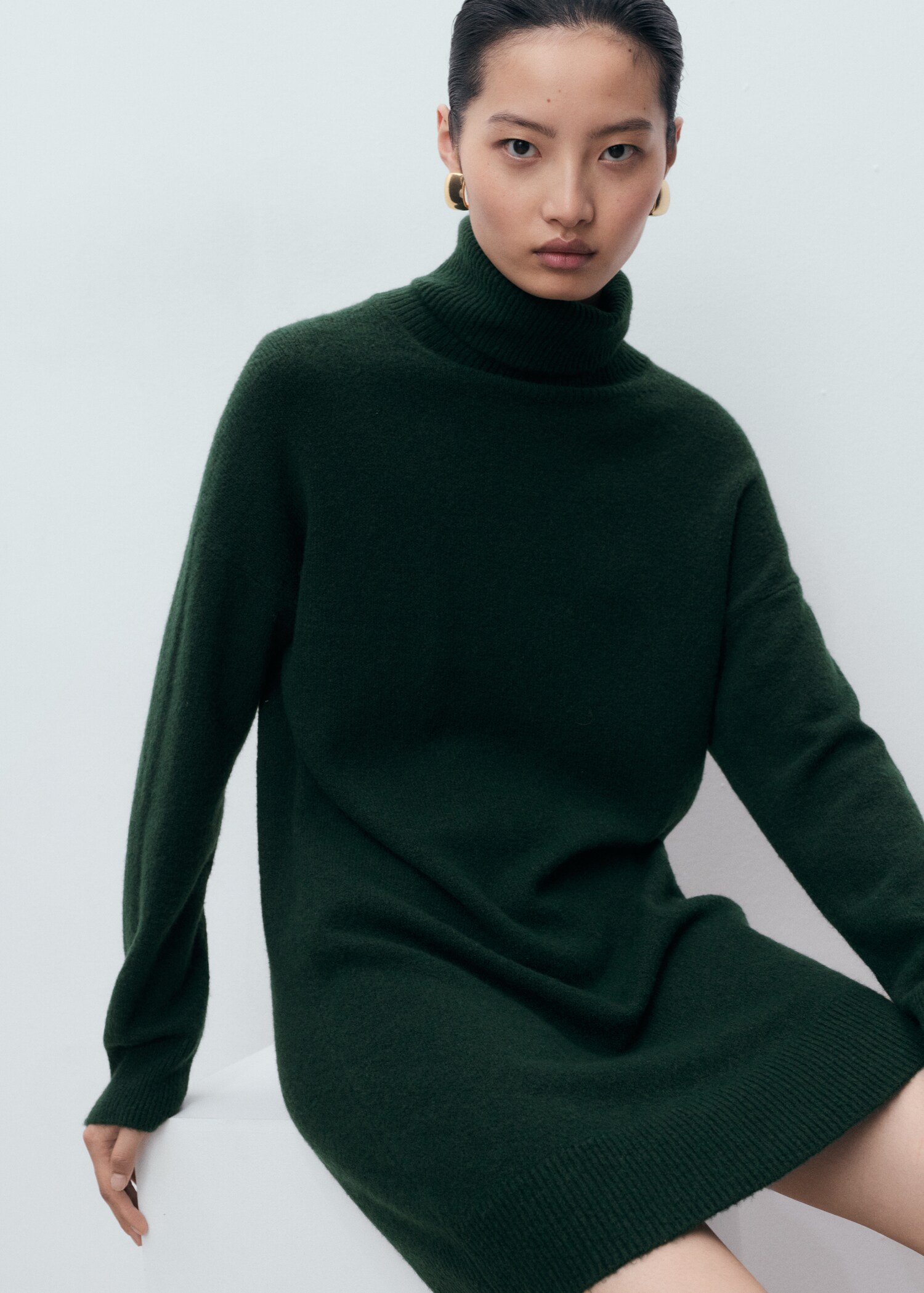 Robe courte maille col montant - Détail de l'article 2