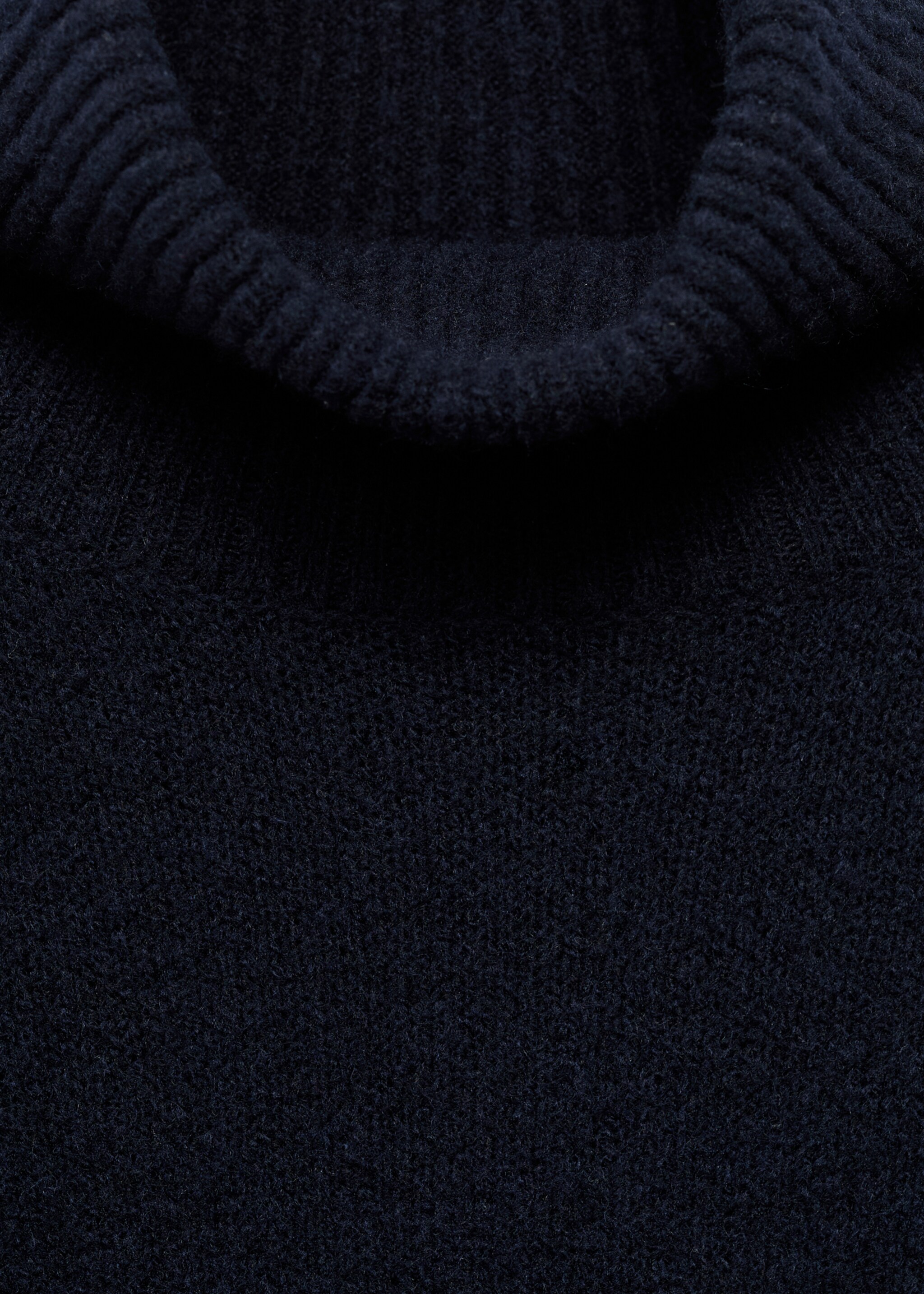 Robe courte maille col montant - Détail de l'article 8, Bleu marine foncé. Ref: 17085148-00.