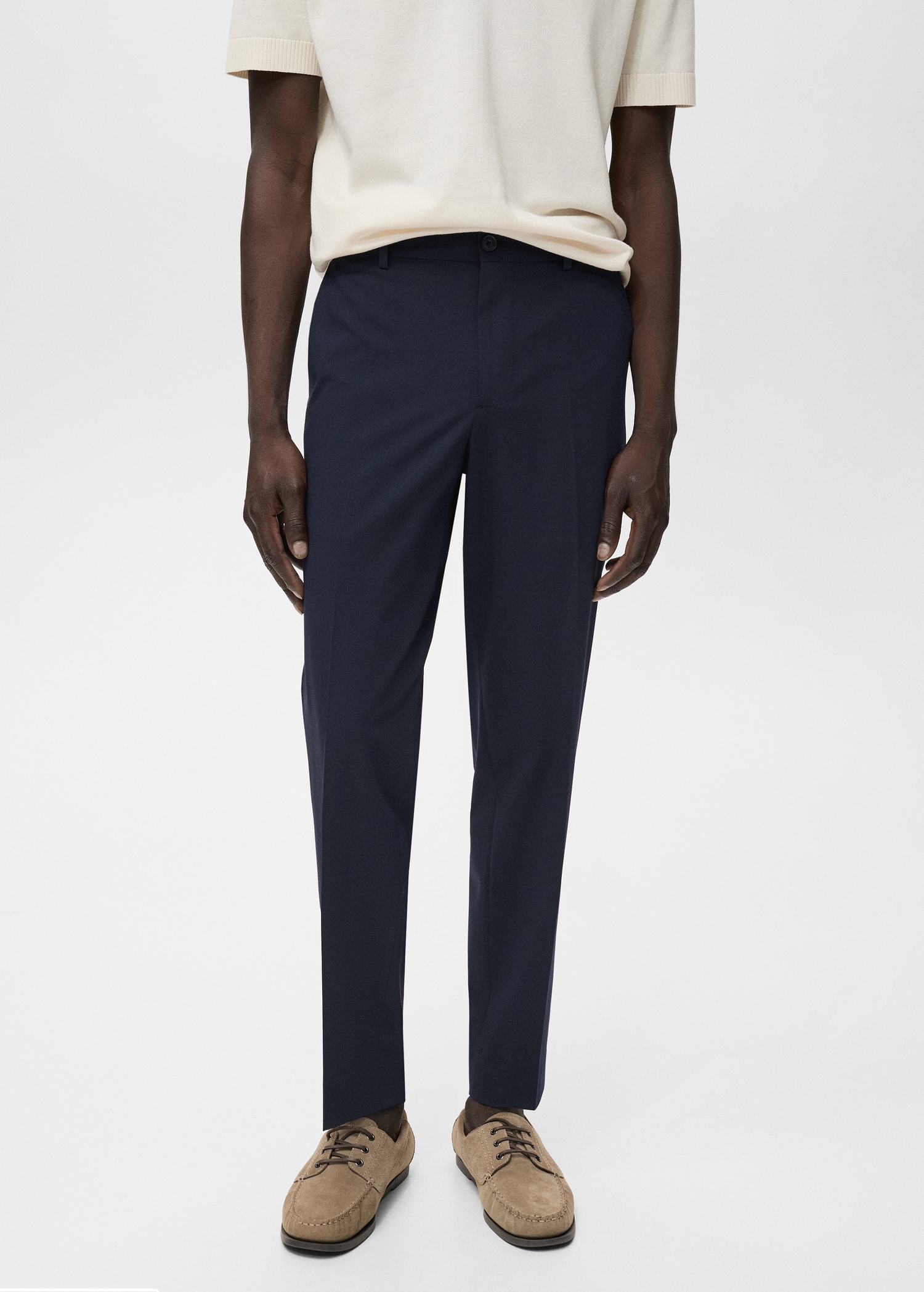 Slim-fit suit trousers - Medium plane