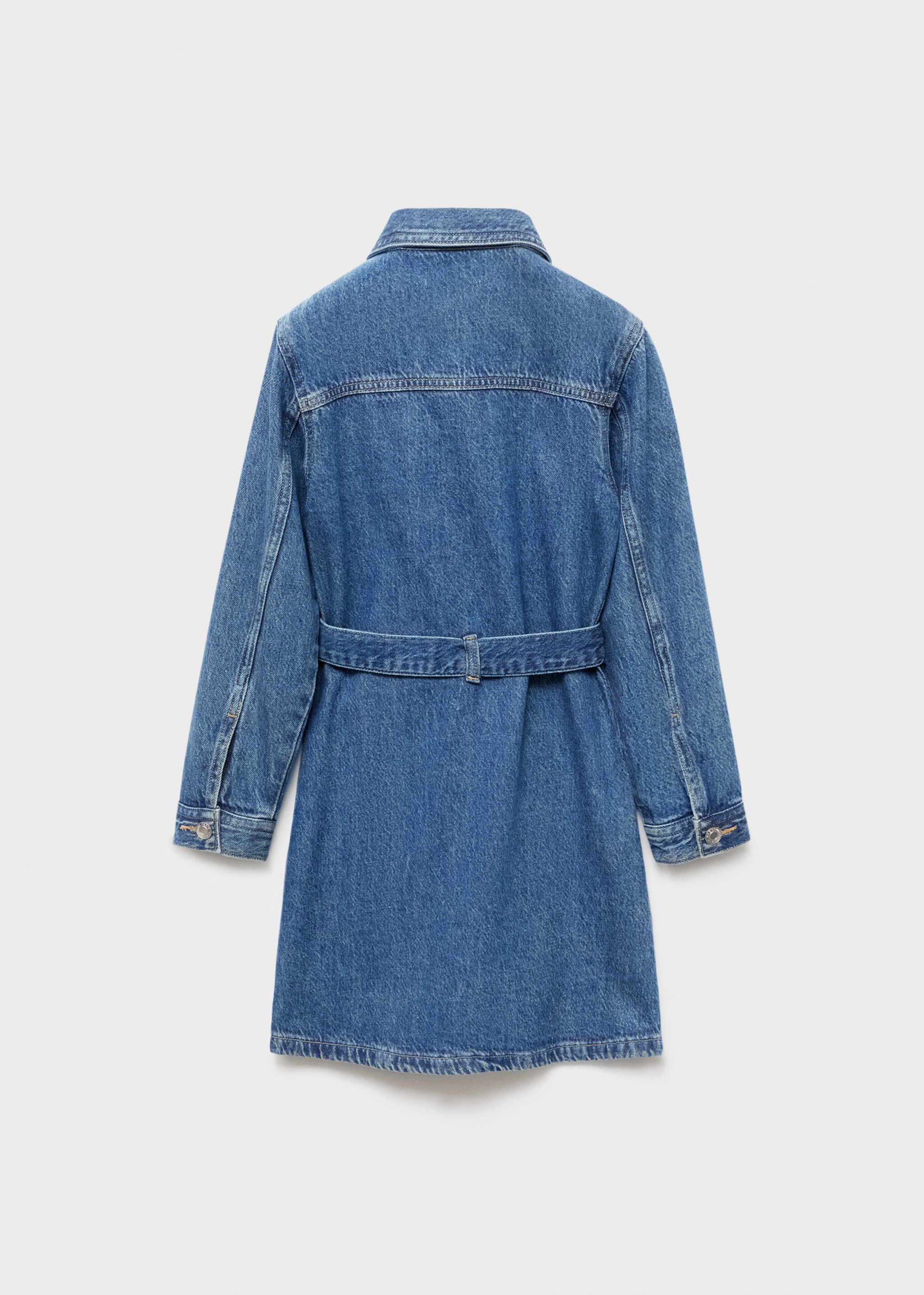 Short denim dress - Reverse of the article, Dark Blue. Ref: 17085151-00.