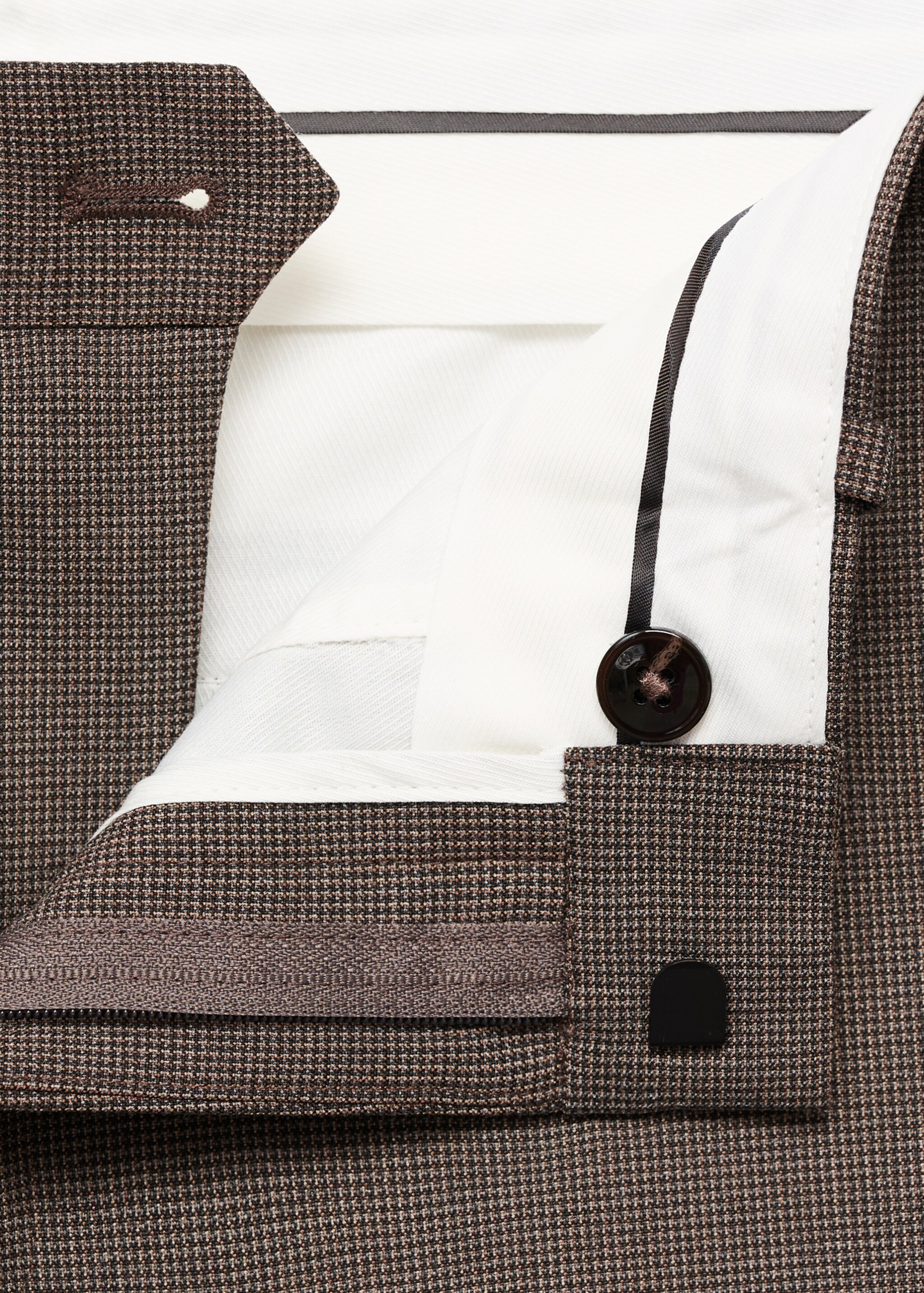 Pantalon costume Parí super slim-fit - Détail de l'article 8, Marron. Ref: 17085152-00.