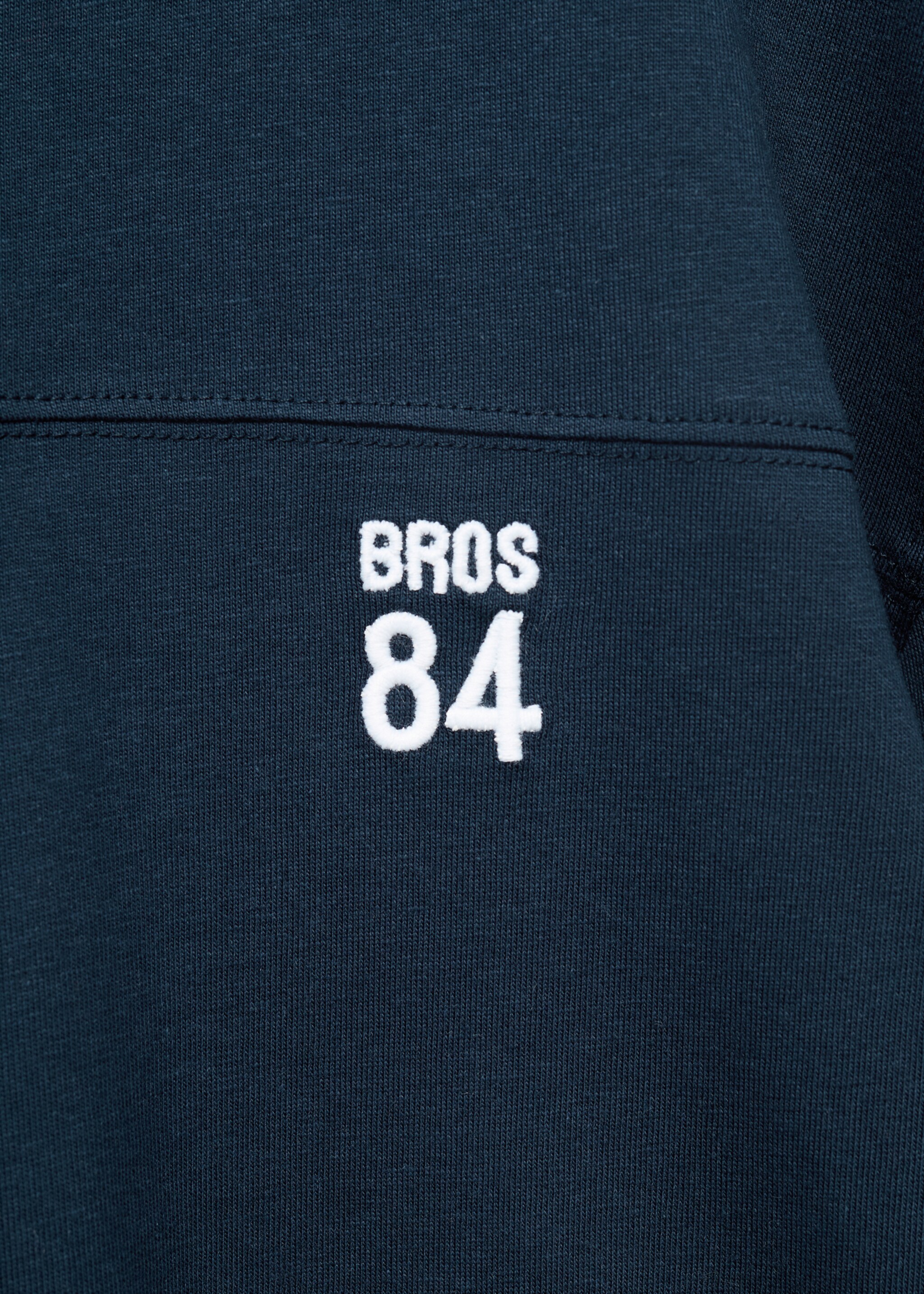 Gemustertes T-Shirt mit Stickerei - Detail des Artikels 0, Marineblau. Ref: 17085155-00.