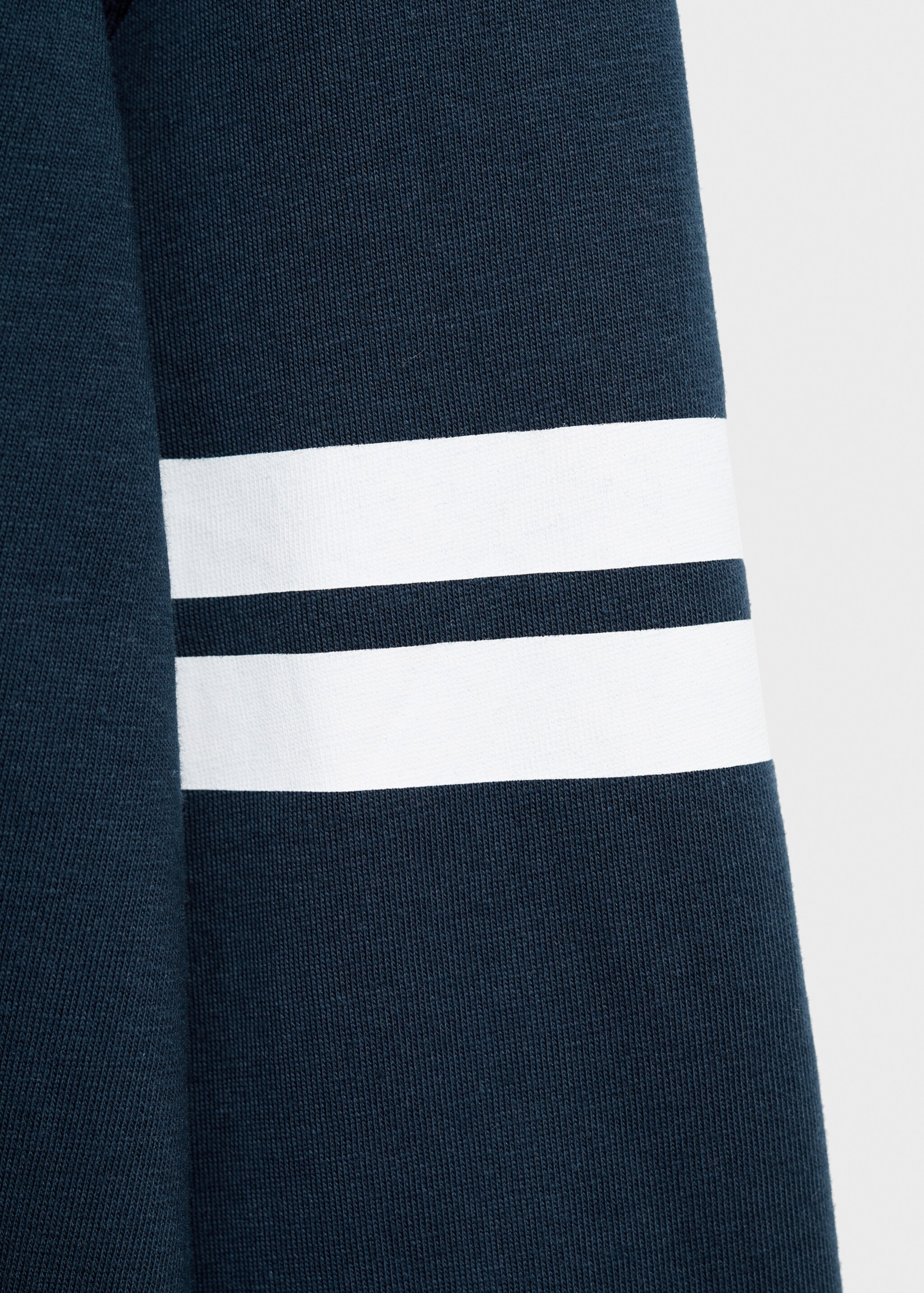 Gemustertes T-Shirt mit Stickerei - Detail des Artikels 8, Marineblau. Ref: 17085155-00.