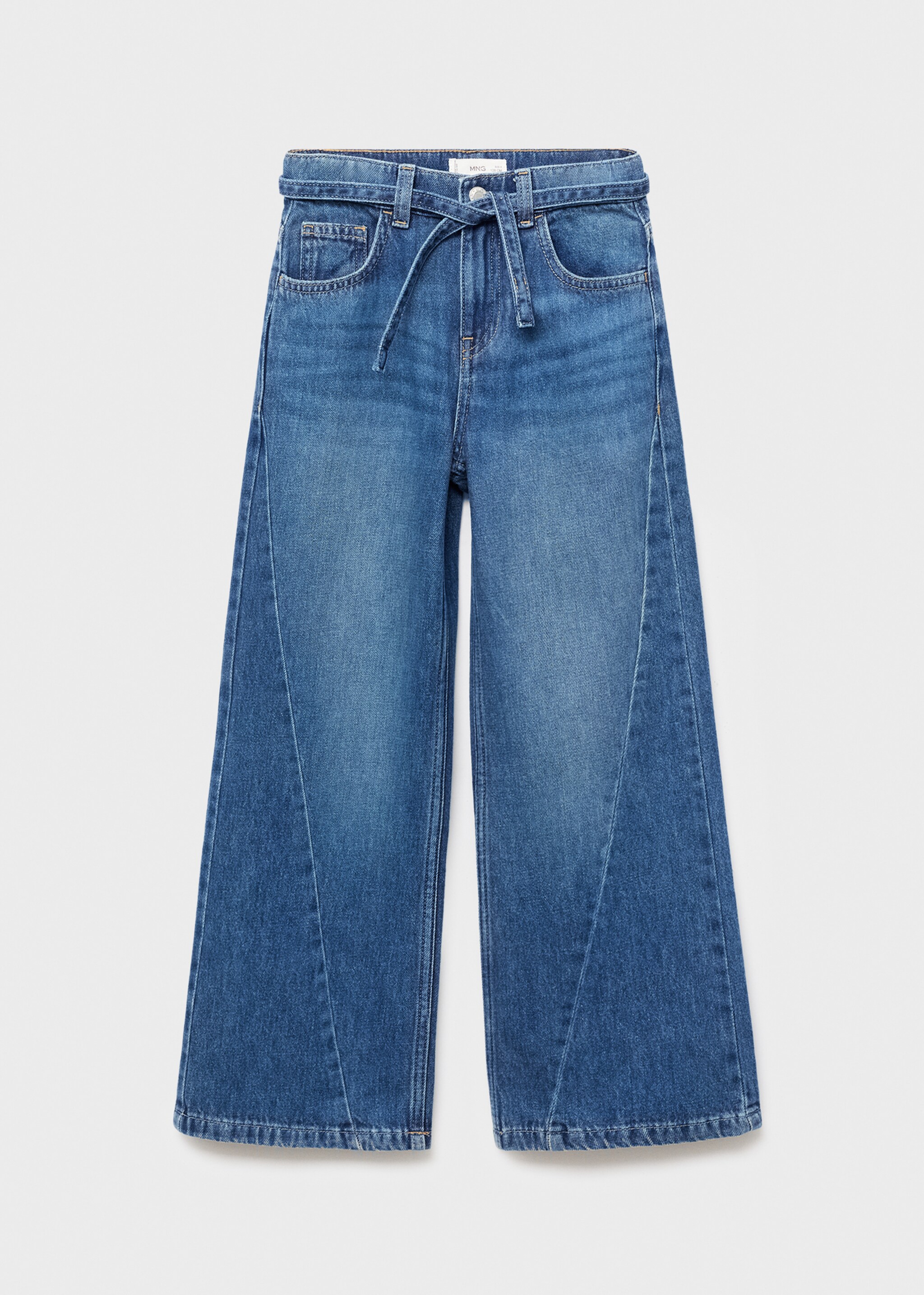 Jeans culotte com costura - Artigo sem modelo, Azul-escuro. Ref: 17085156-00.