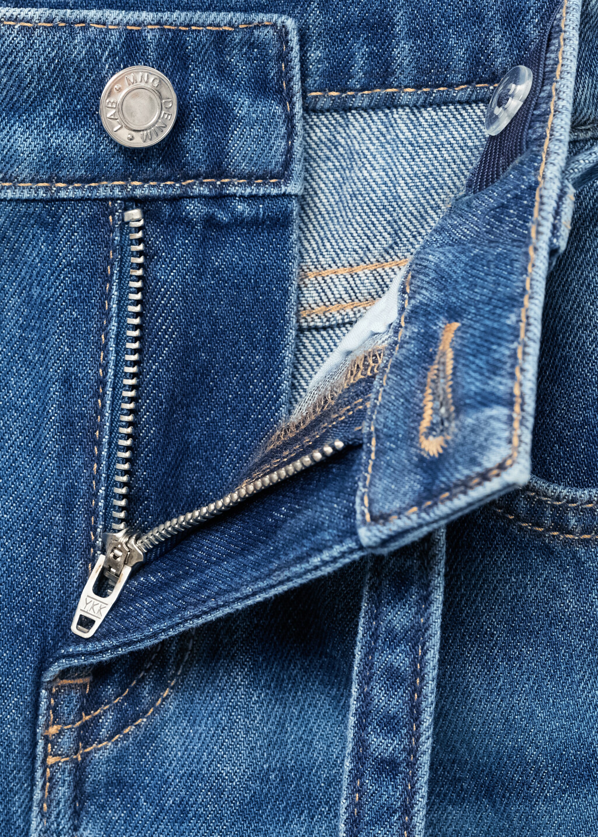 Jeans culotte com costura - Pormenor do artigo 8, Azul-escuro. Ref: 17085156-00.