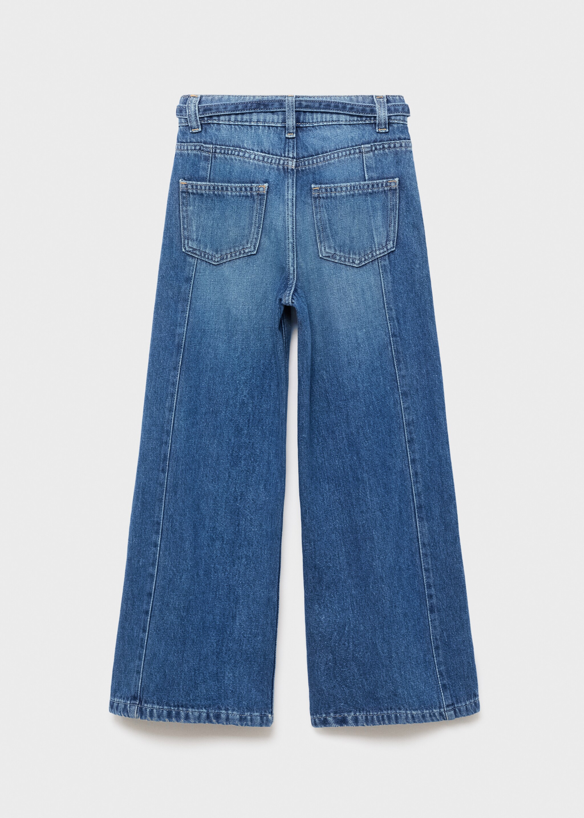 Jeans culotte com costura - Verso do artigo, Azul-escuro. Ref: 17085156-00.