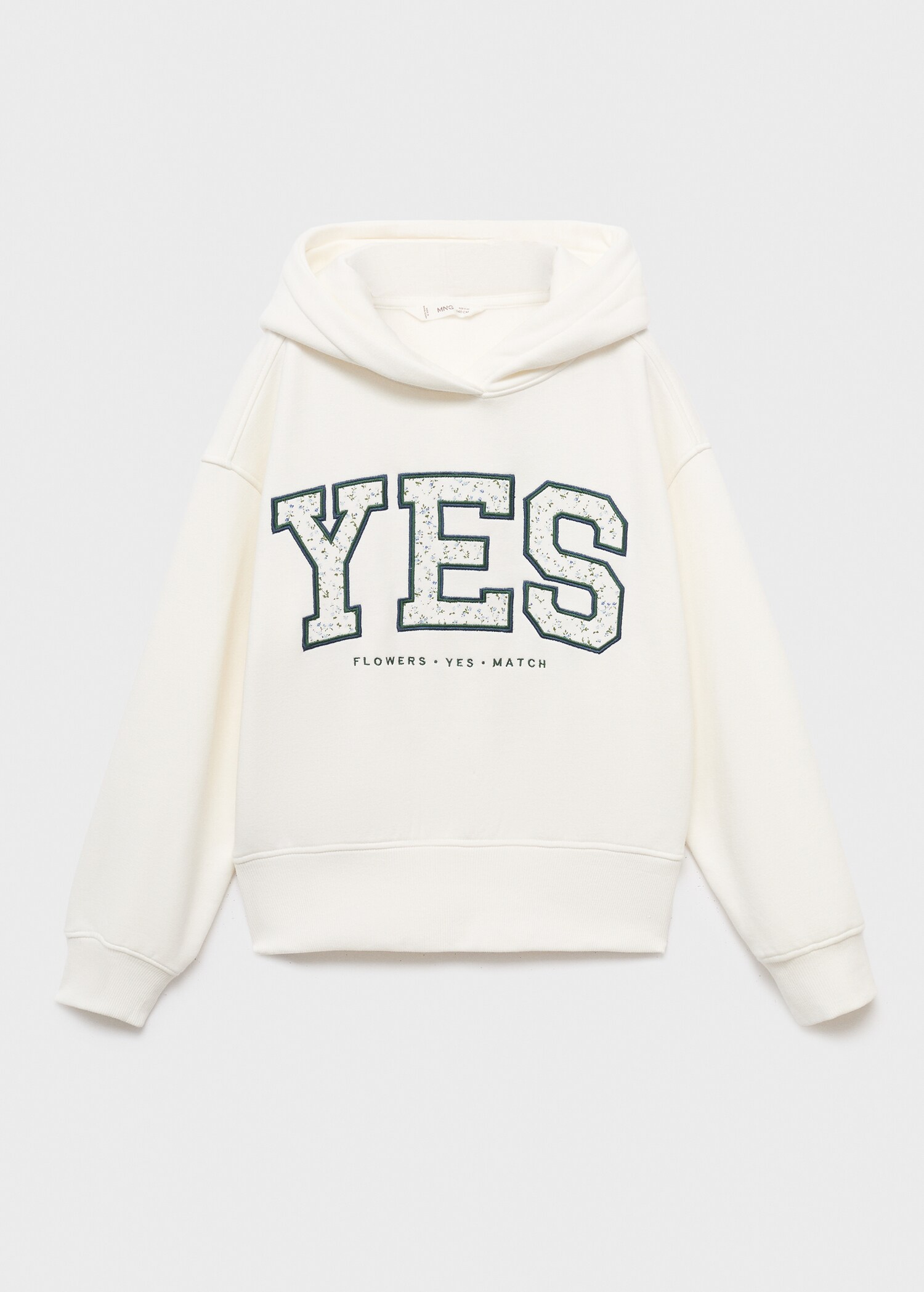Geborduurd sweatshirt met bloemenprint - Artikel zonder model
