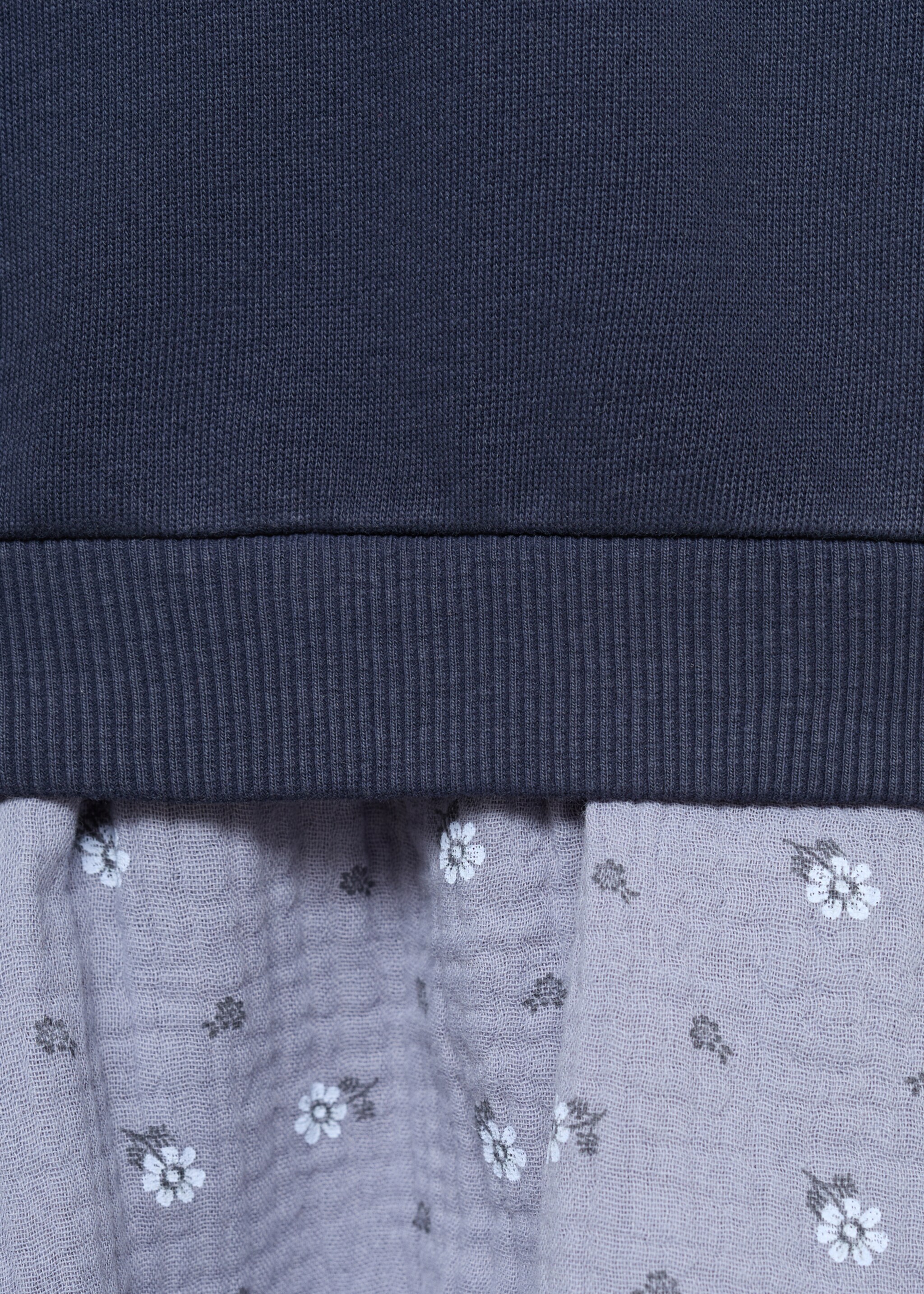 Floral sweatshirt dress - Details of the article 0, Dark Navy. Ref: 17085159-00.