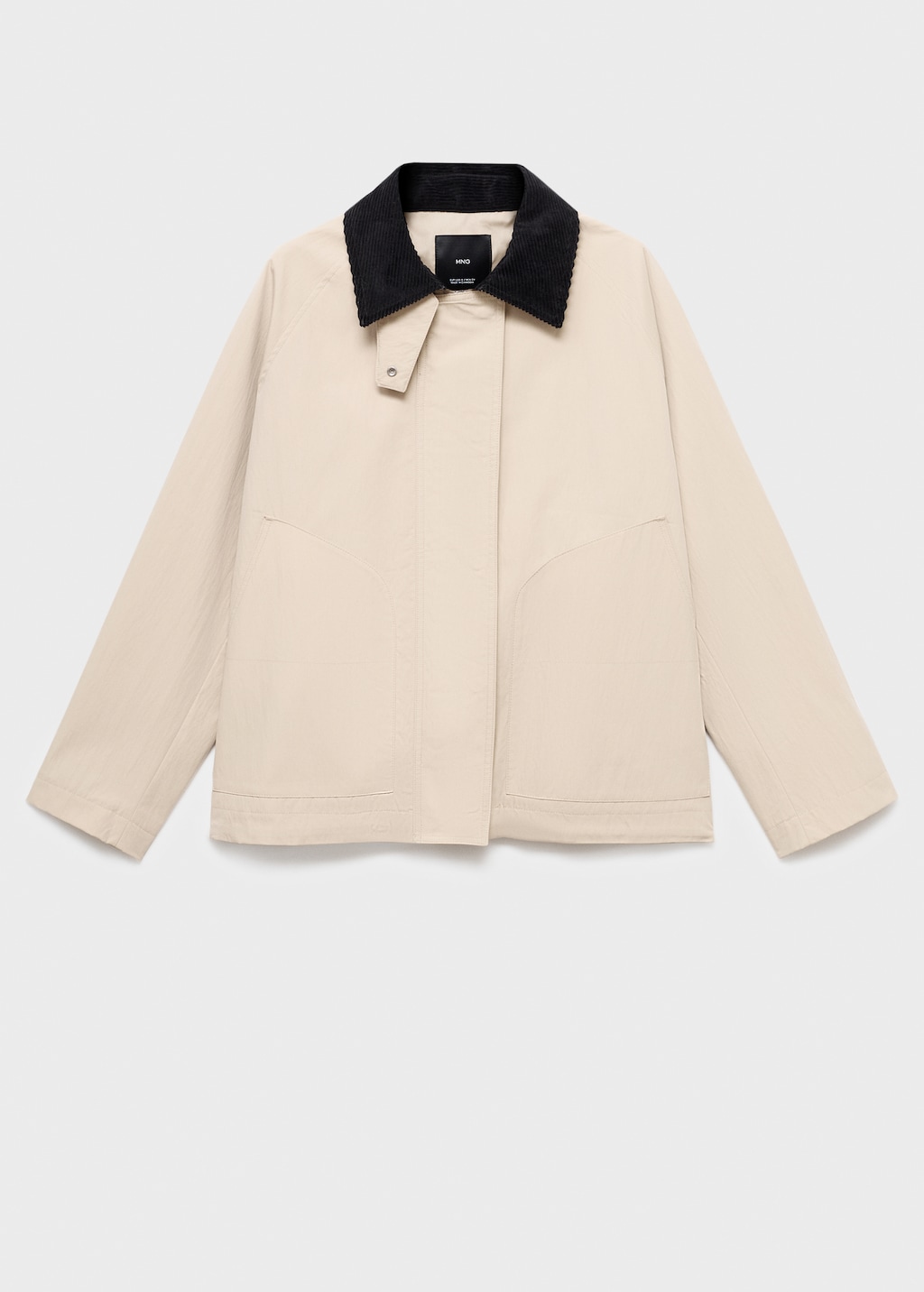 Mango Cotton jacket with corduroy collar thumbnail