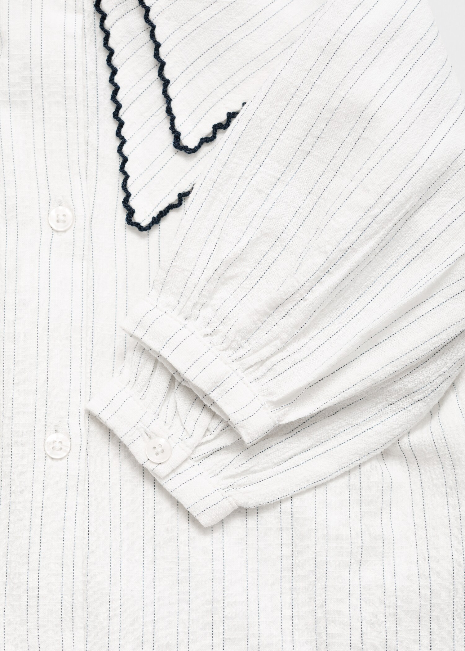 Blouse rayures col claudine - Détail de l'article 0