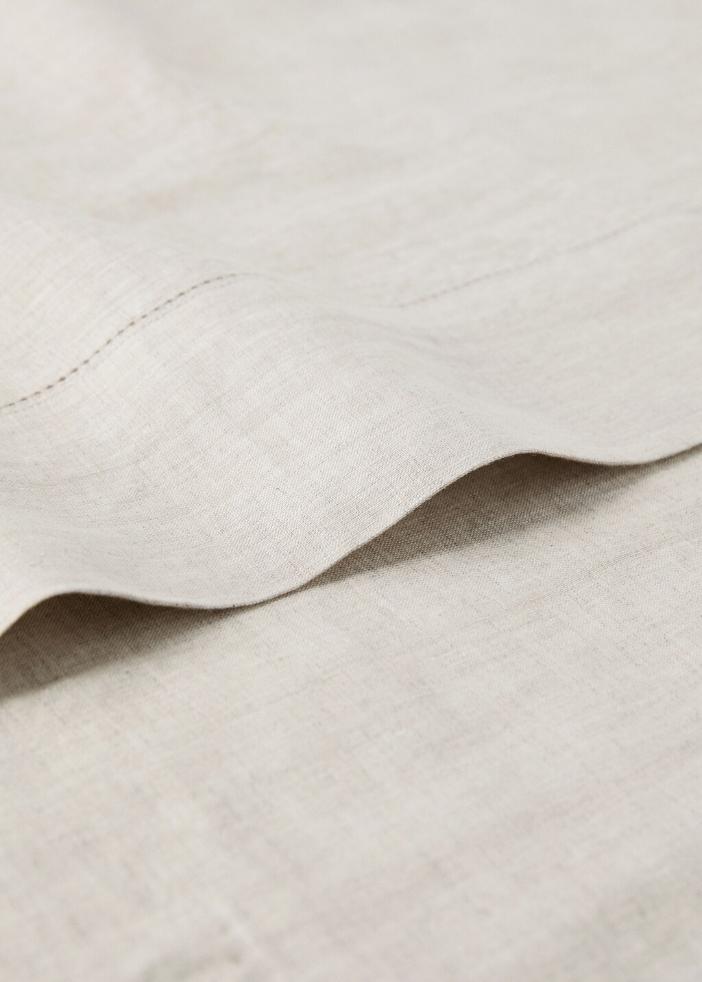 Washed linen children’s top sheet with hemstitch for 90 cm bed