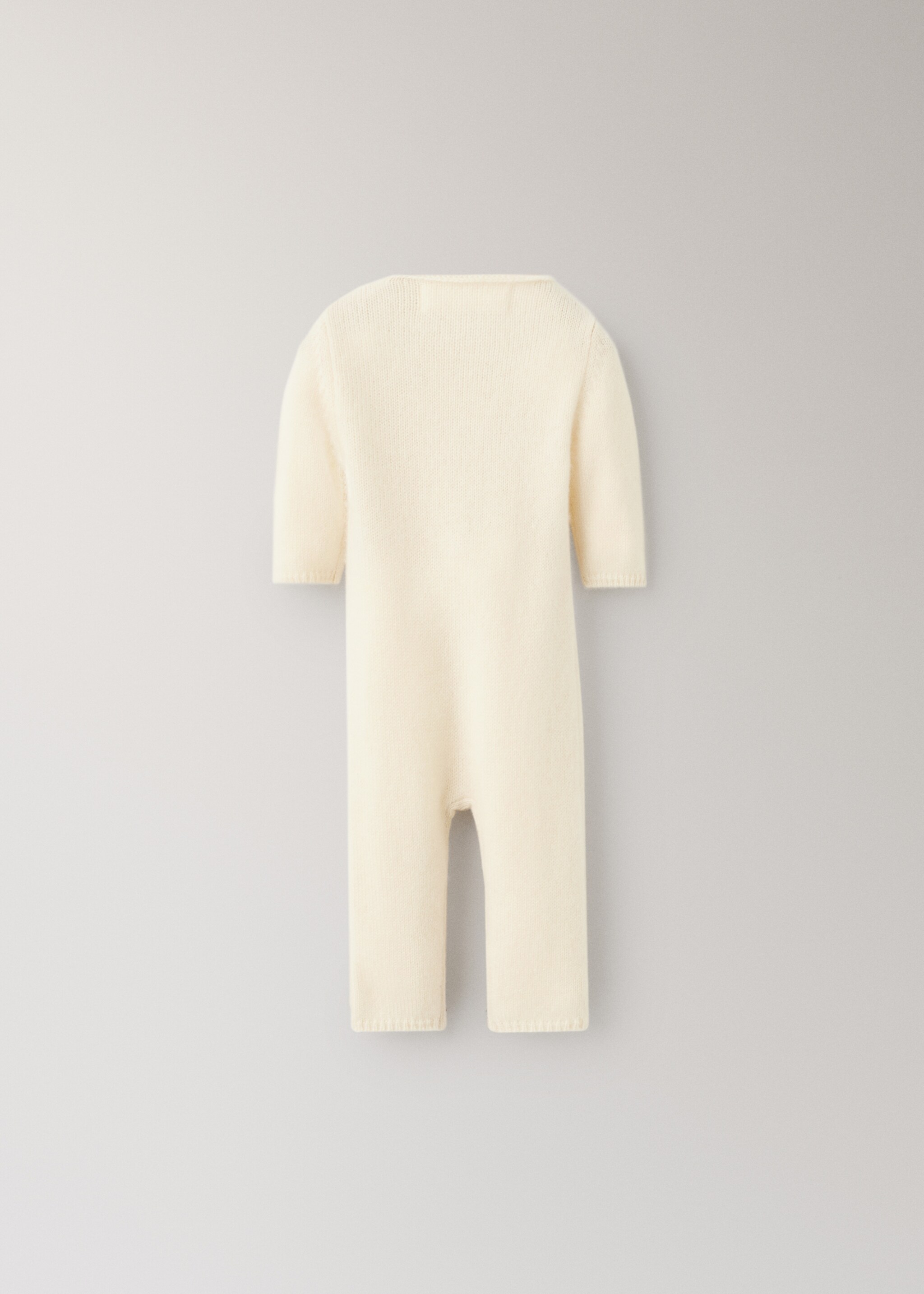 Baby cashmere pyjama - Details of the article 1, Ecru. Ref: 17085167-00.