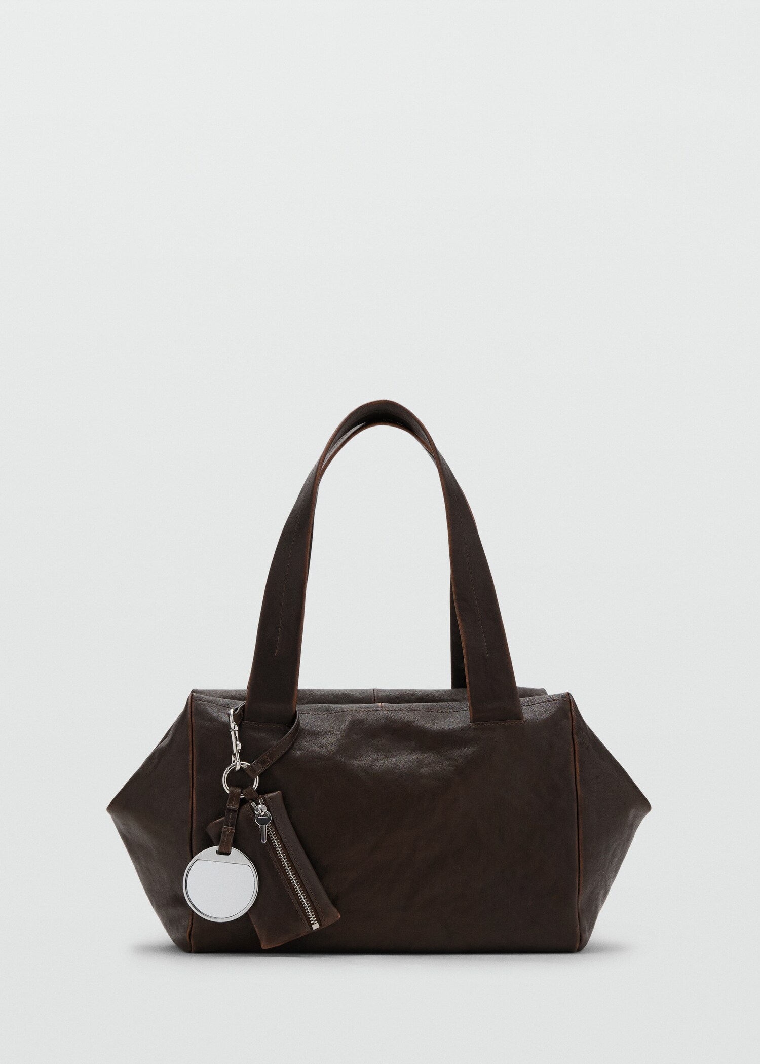 Medium leather shoulder bag with charms - Article without model