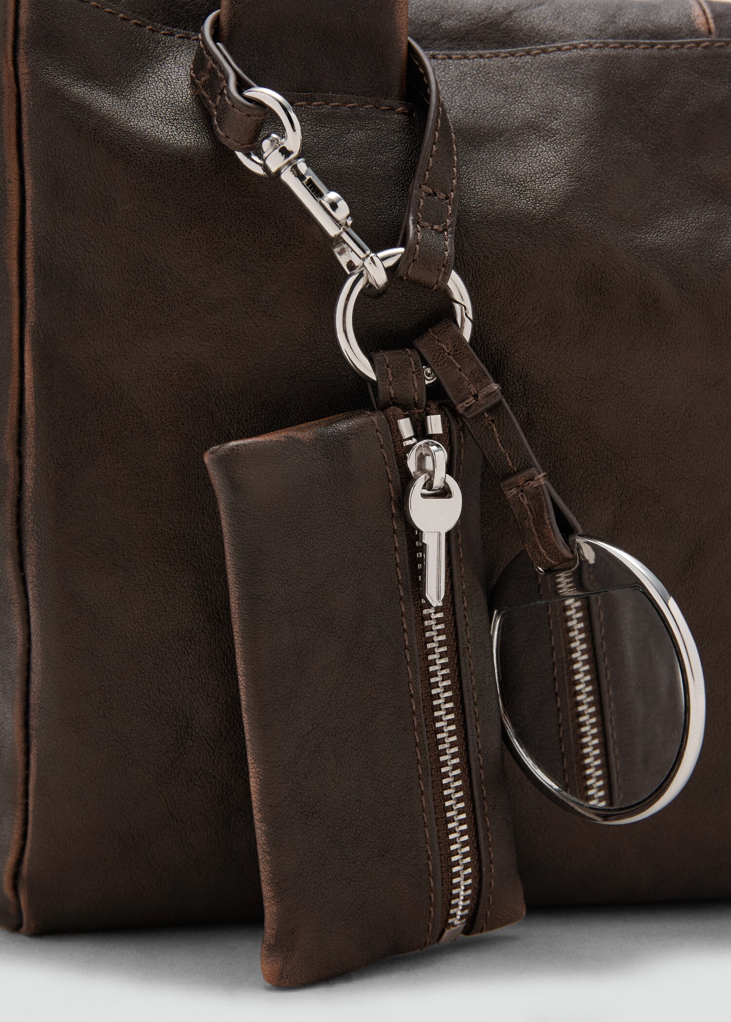 Medium leather shoulder bag with charms - Details of the article 1