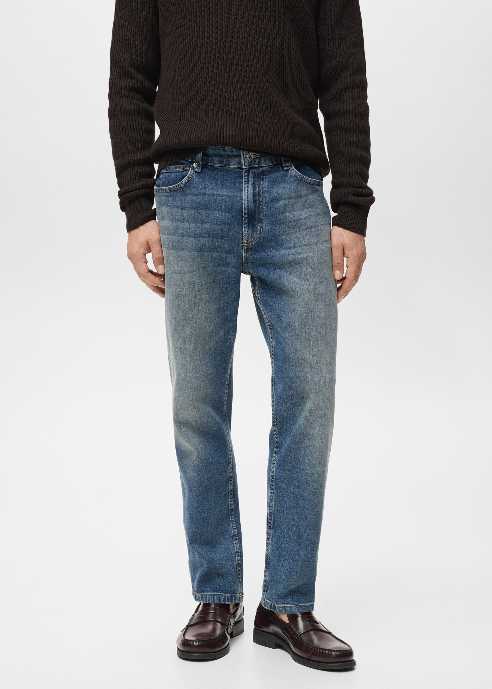 Benin tapered-fit jeans - Medium plane, Medium Vintage Blue. Ref: 17085171-00.