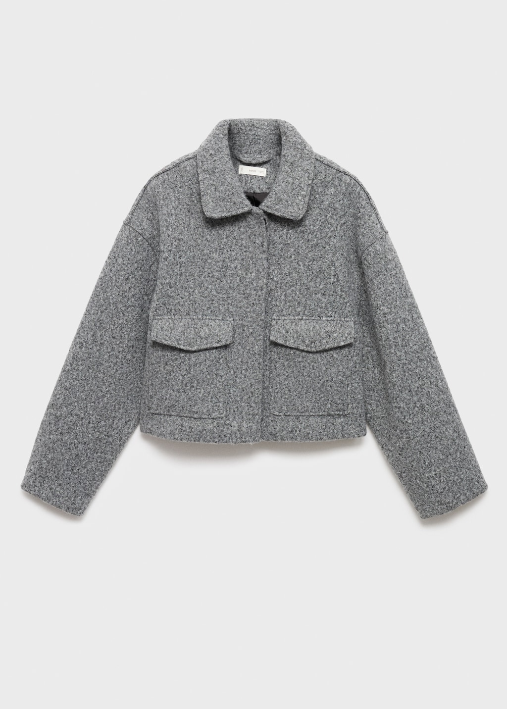 Wool jacket with lapel pockets