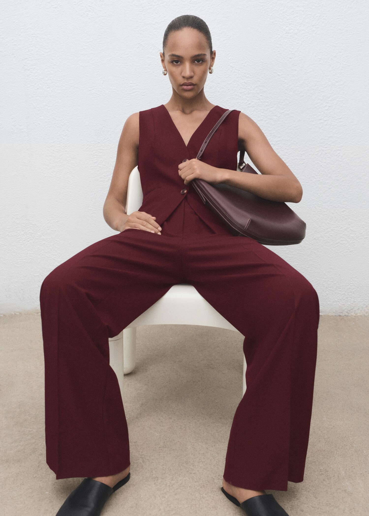 Long suit-style jumpsuit - Women | MANGO Ireland