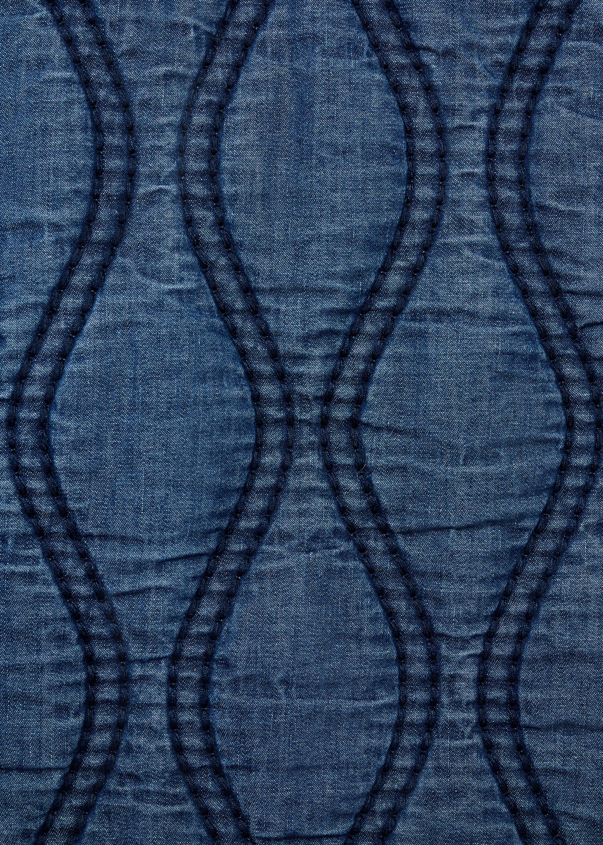 Quilted denim jacket - Details of the article 0, Dark Blue. Ref: 17085790-00.