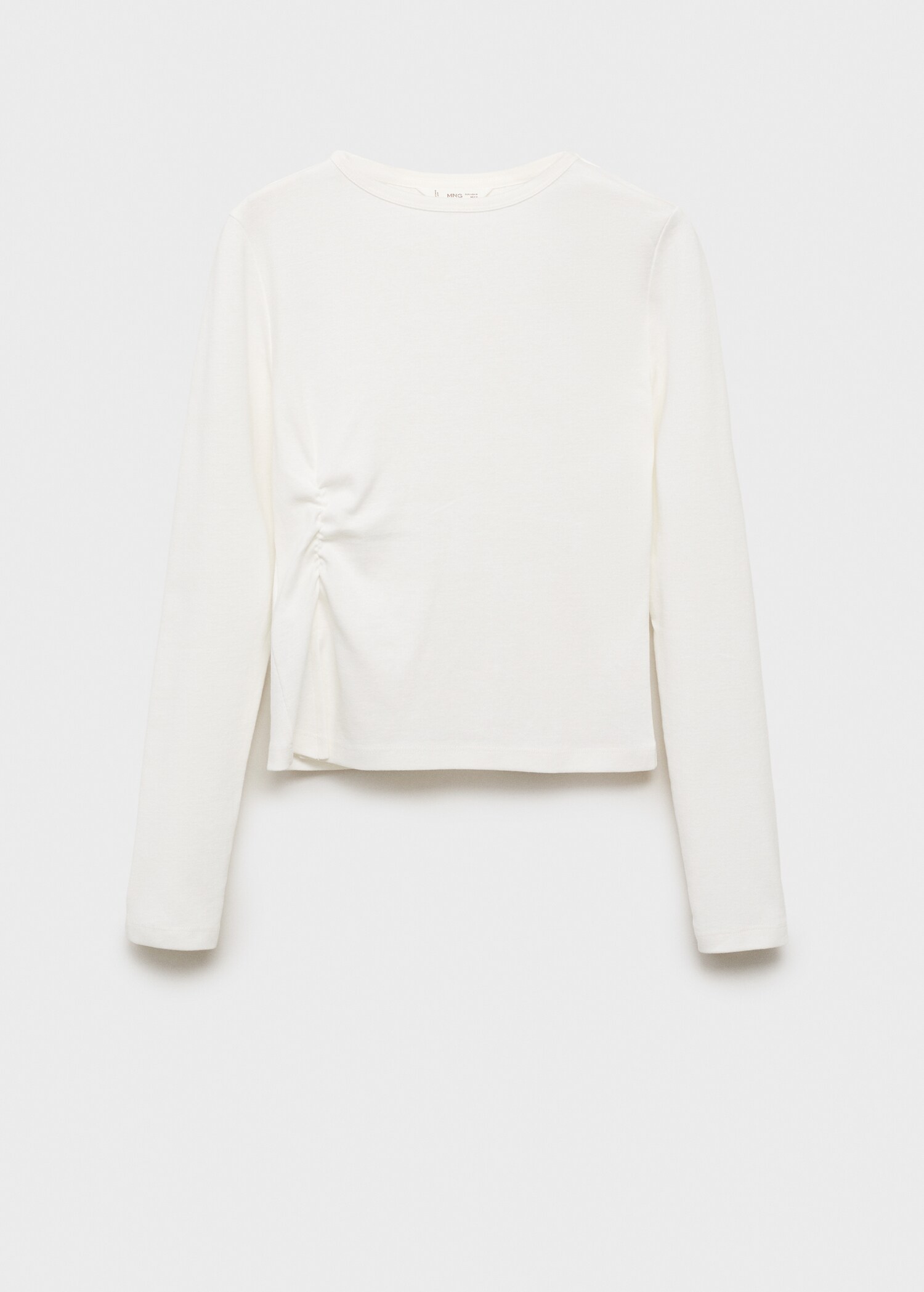 Baumwoll-T-Shirt mit Raffdetails - Artikel ohne Model