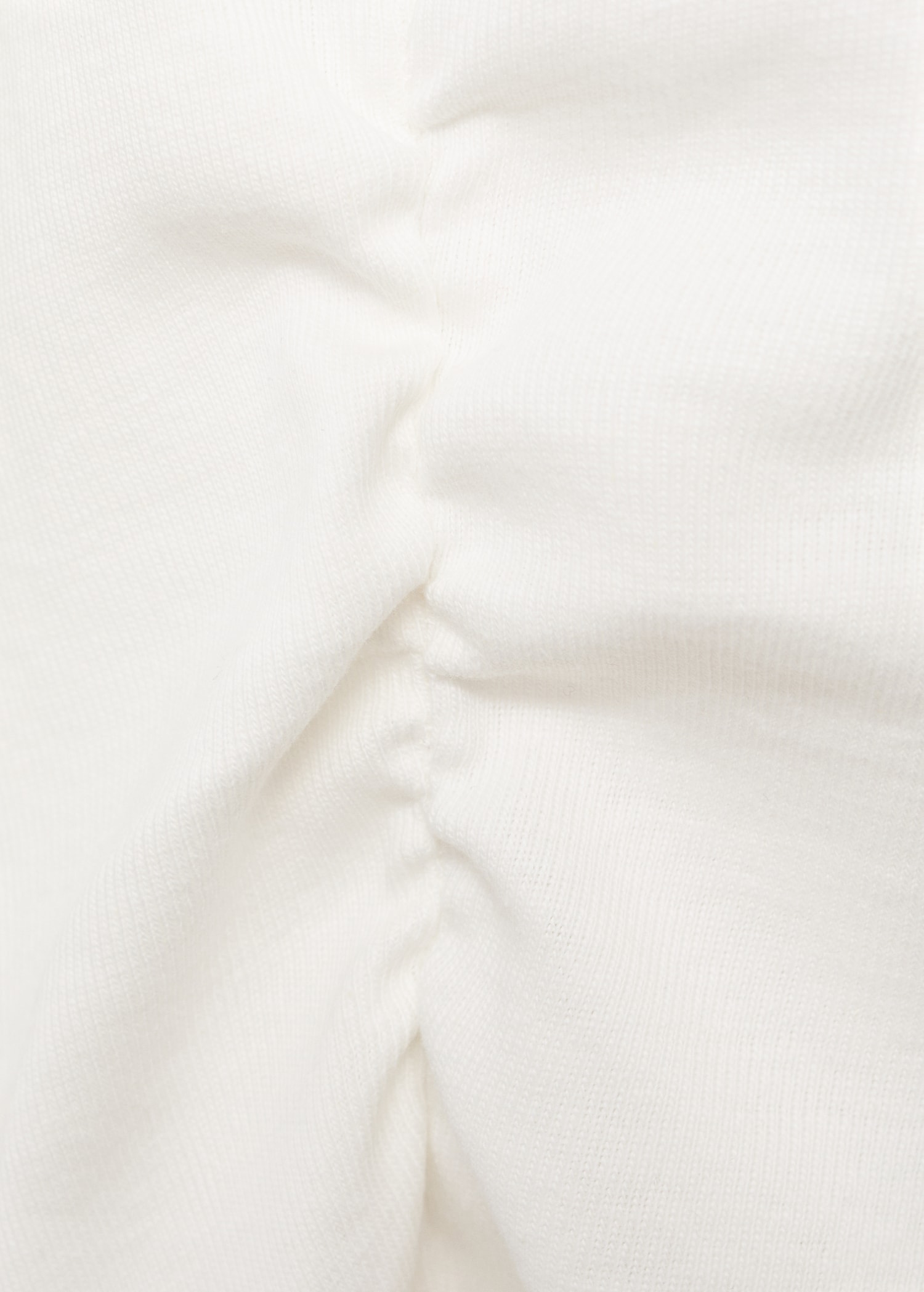 Baumwoll-T-Shirt mit Raffdetails - Detail des Artikels 0