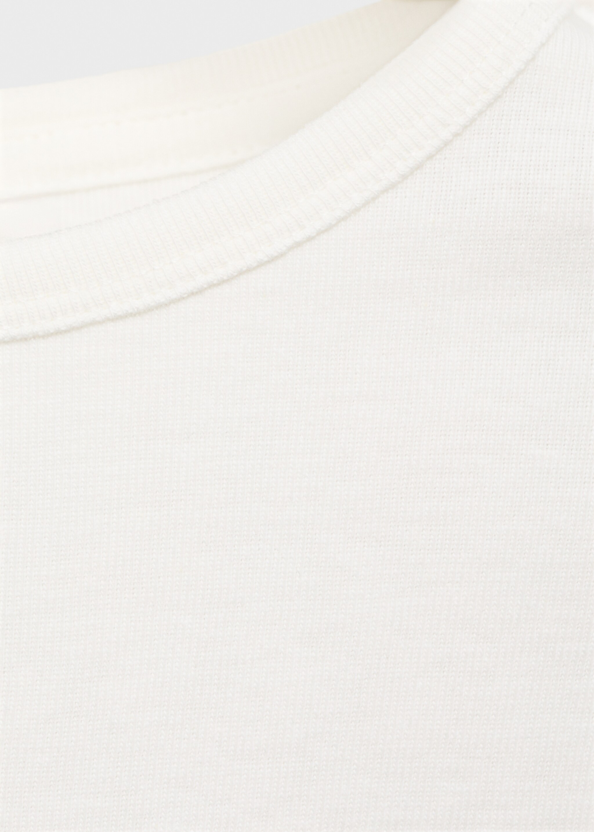 Gathered cotton t-shirt - Details of the article 8, Off White. Ref: 17085791-00.