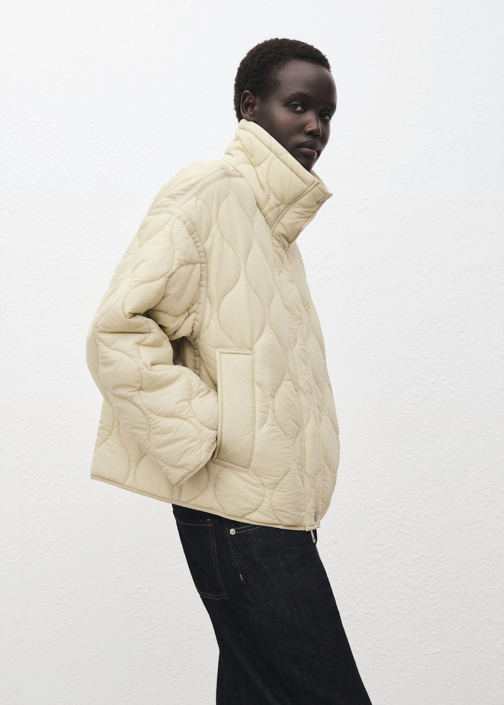 Oversized quilted anorak
