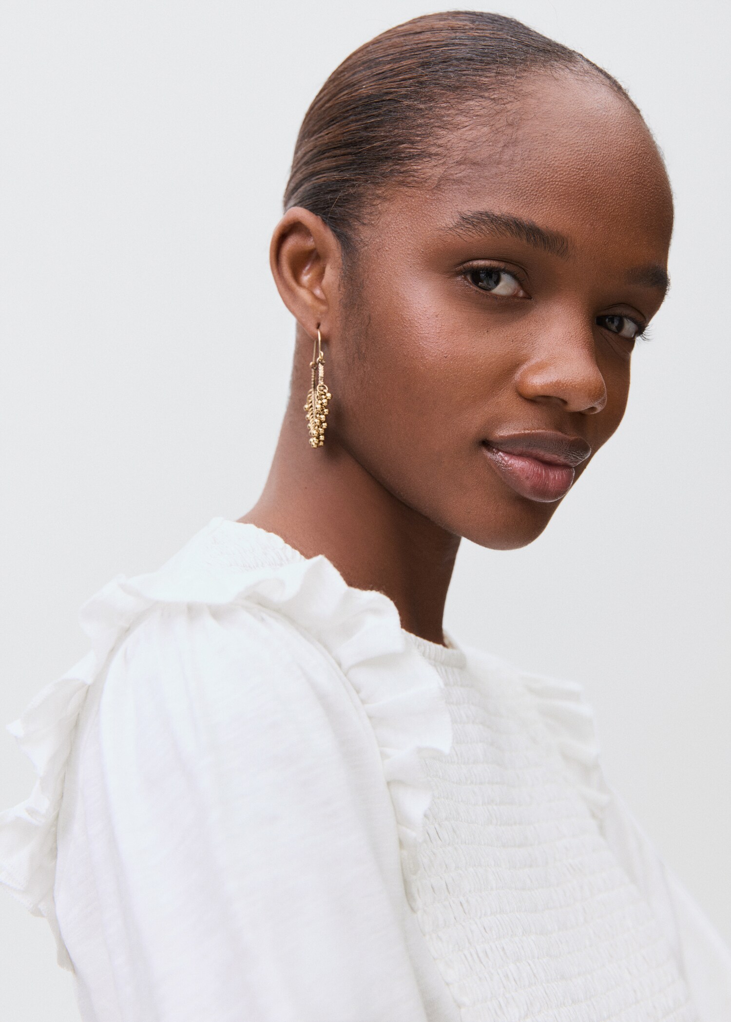 Ruffles ruched T-shirt - Details of the article 1