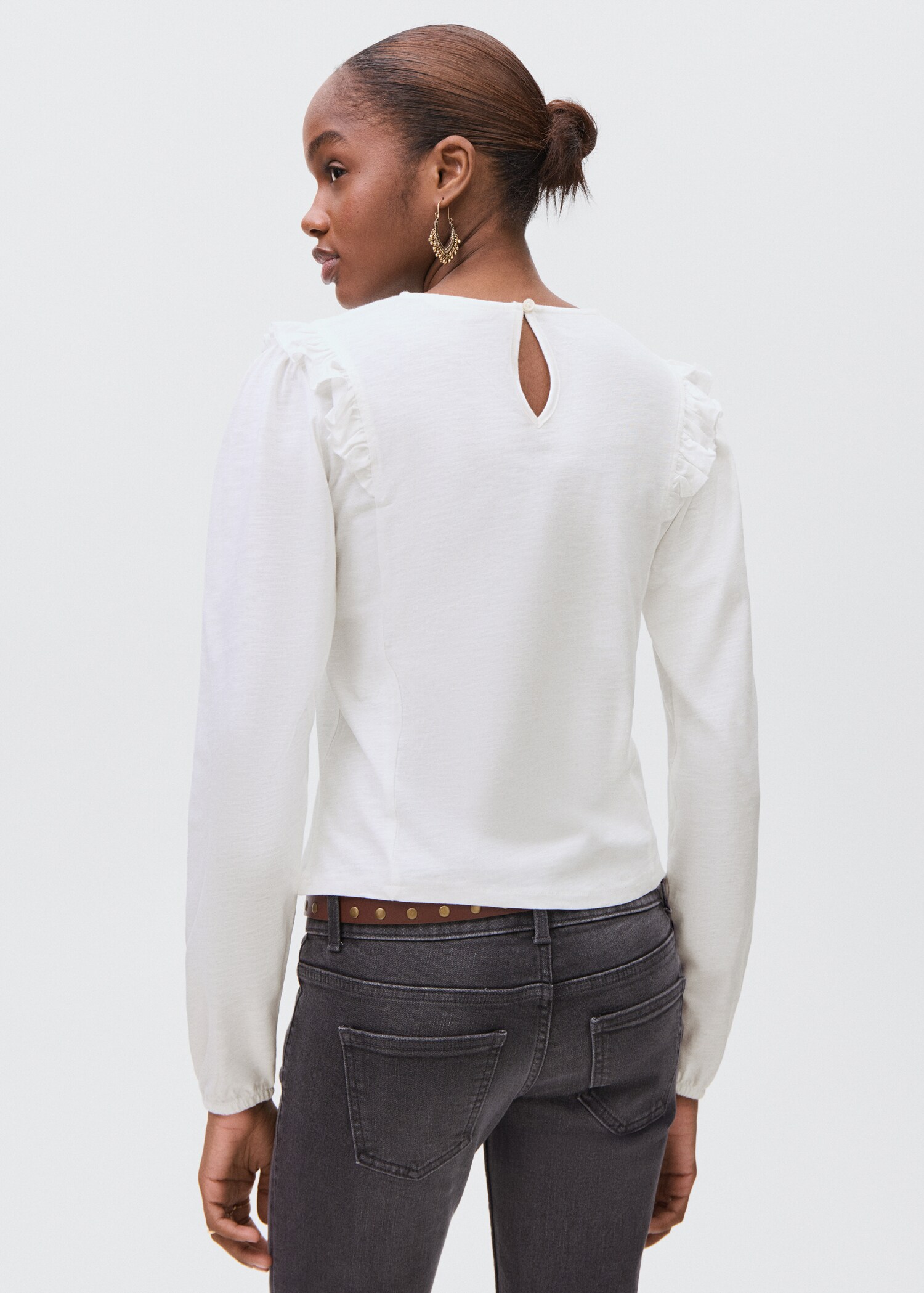 Ruffles ruched T-shirt - Reverse of the article