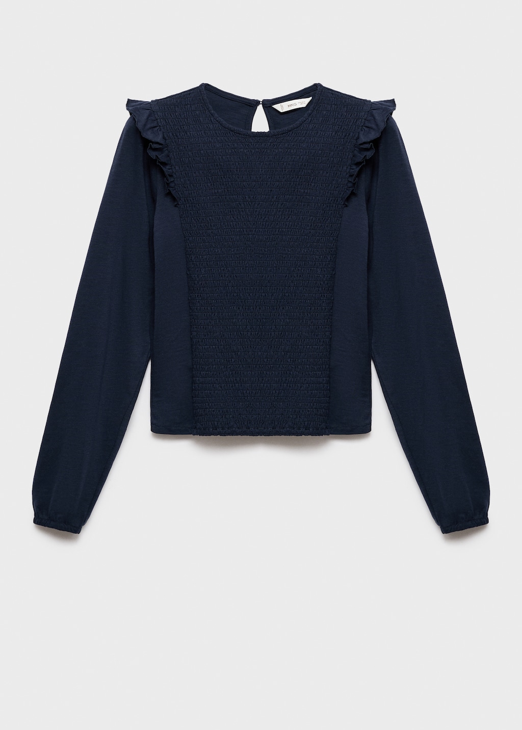 Ruffles ruched T-shirt