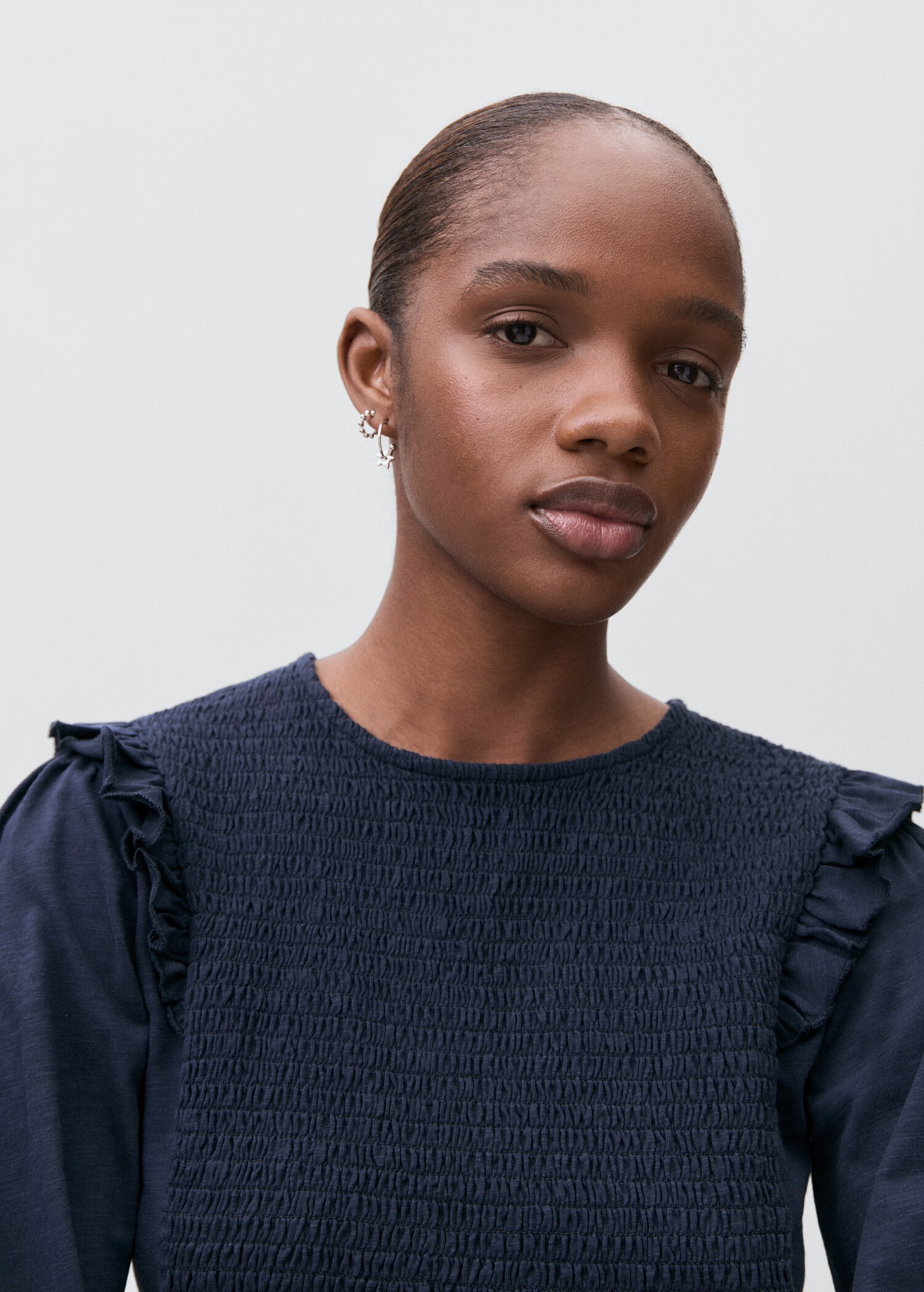 Ruffles ruched T-shirt - Details of the article 1