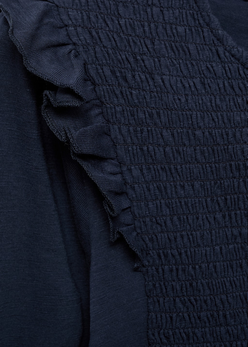 Ruffles ruched T-shirt