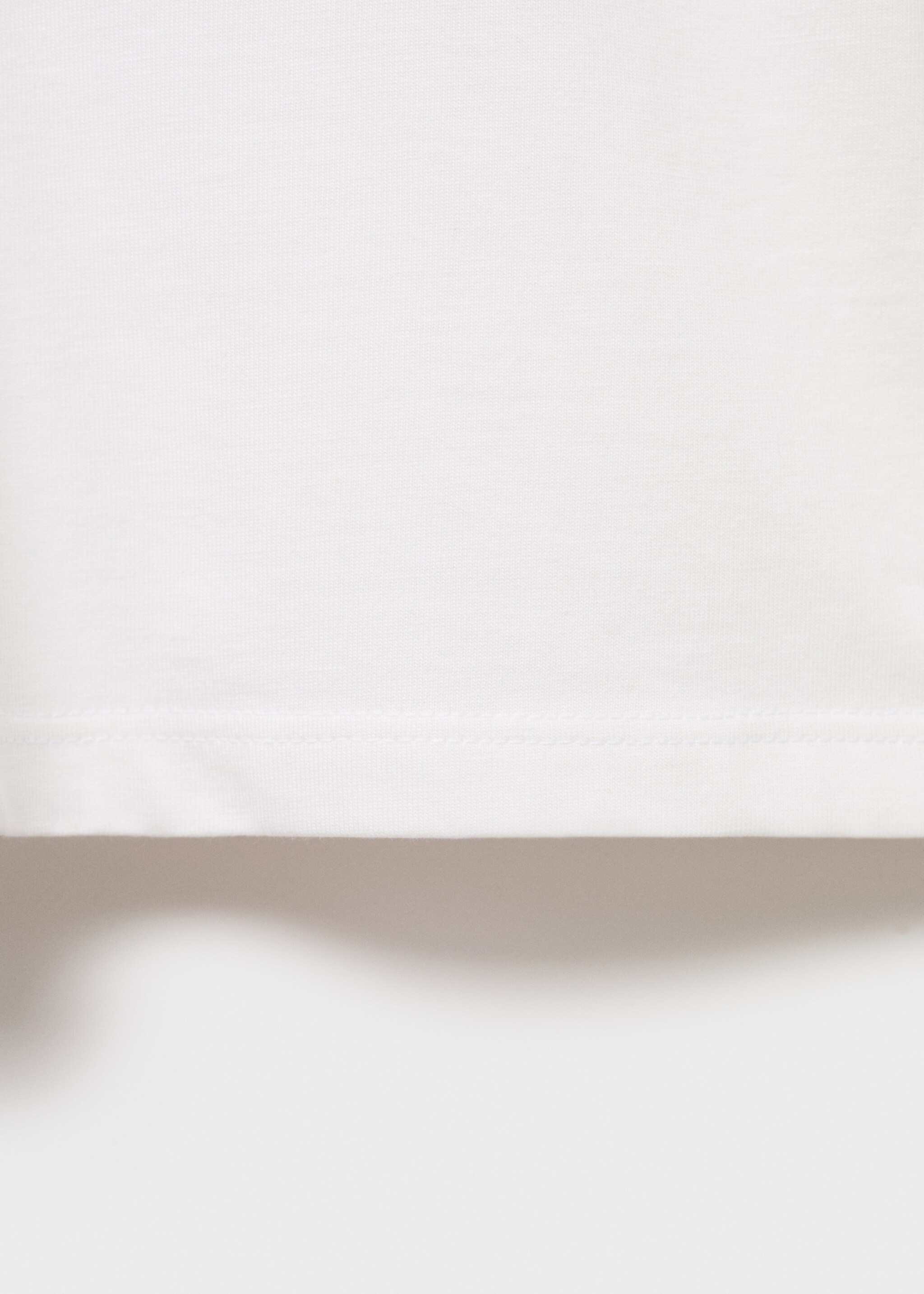 Buttoned cotton T-shirt - Details of the article 0, Off White. Ref: 17085797-00.