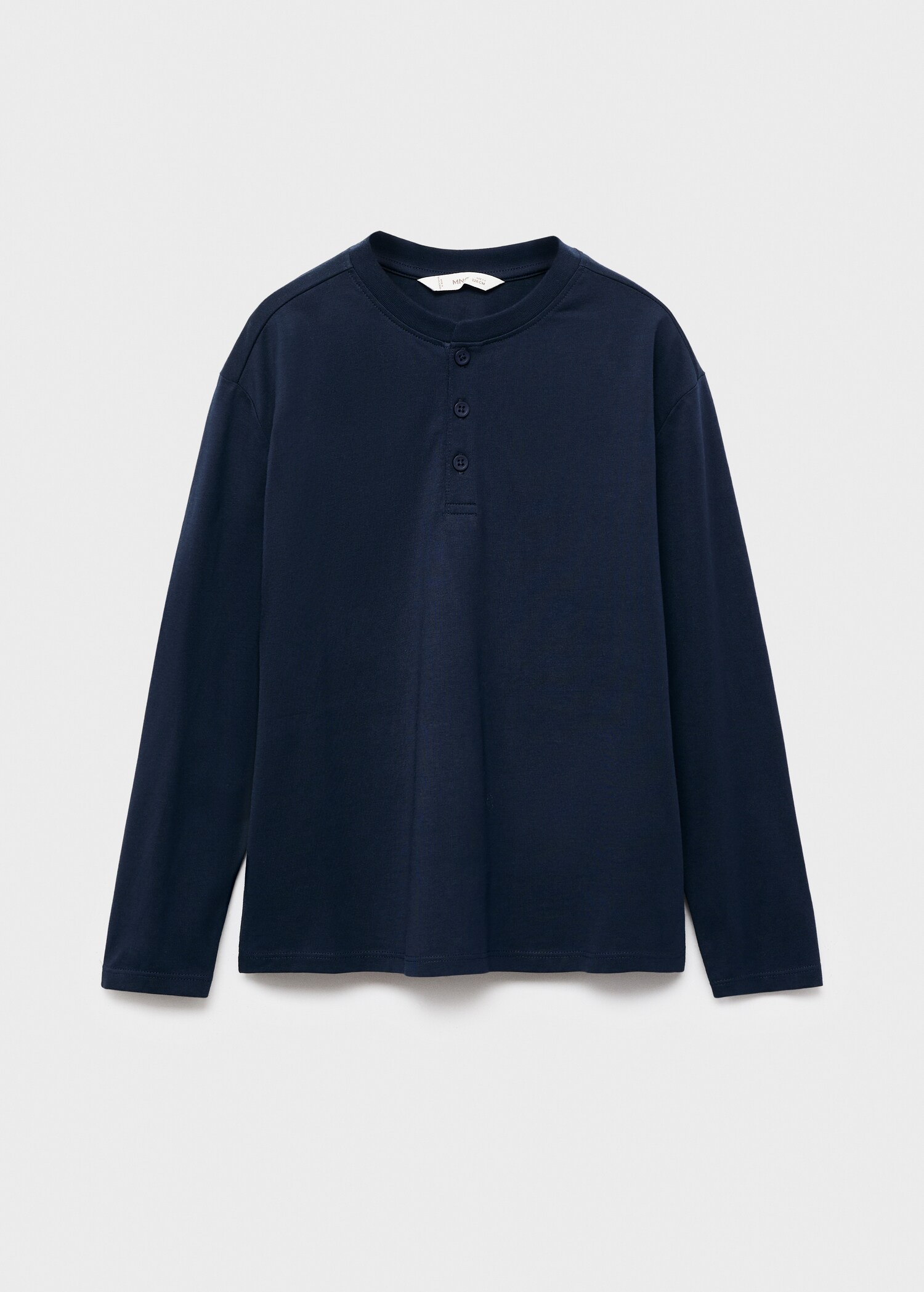 Buttoned cotton T-shirt - Article without model