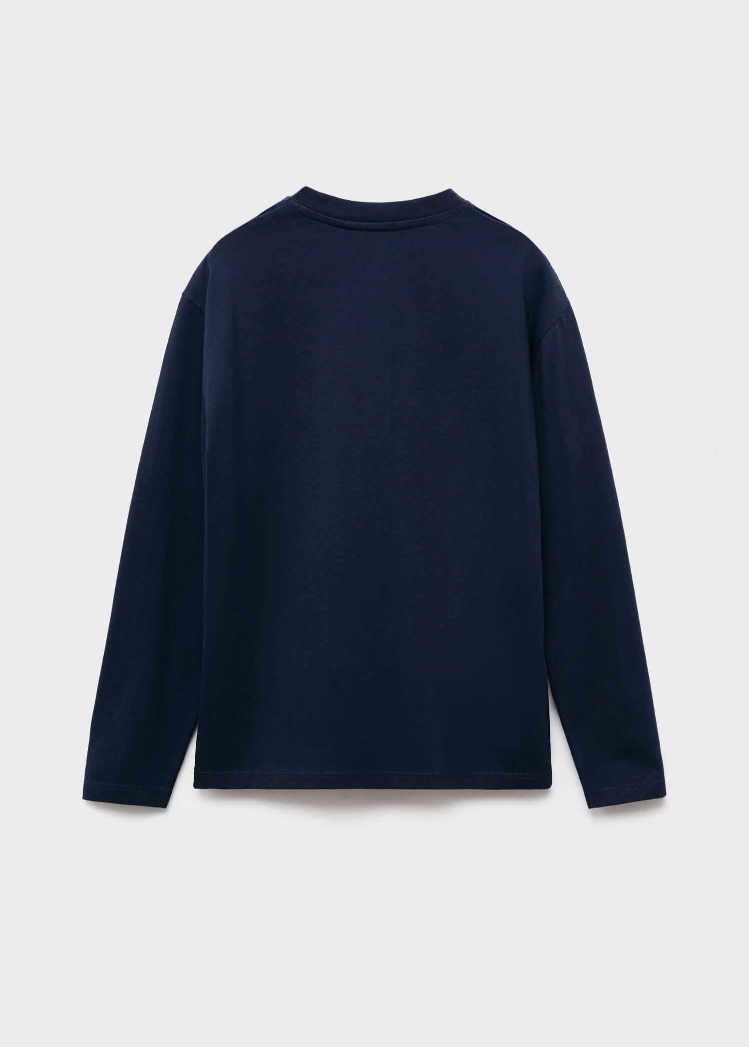 Buttoned cotton T-shirt - Reverse of the article