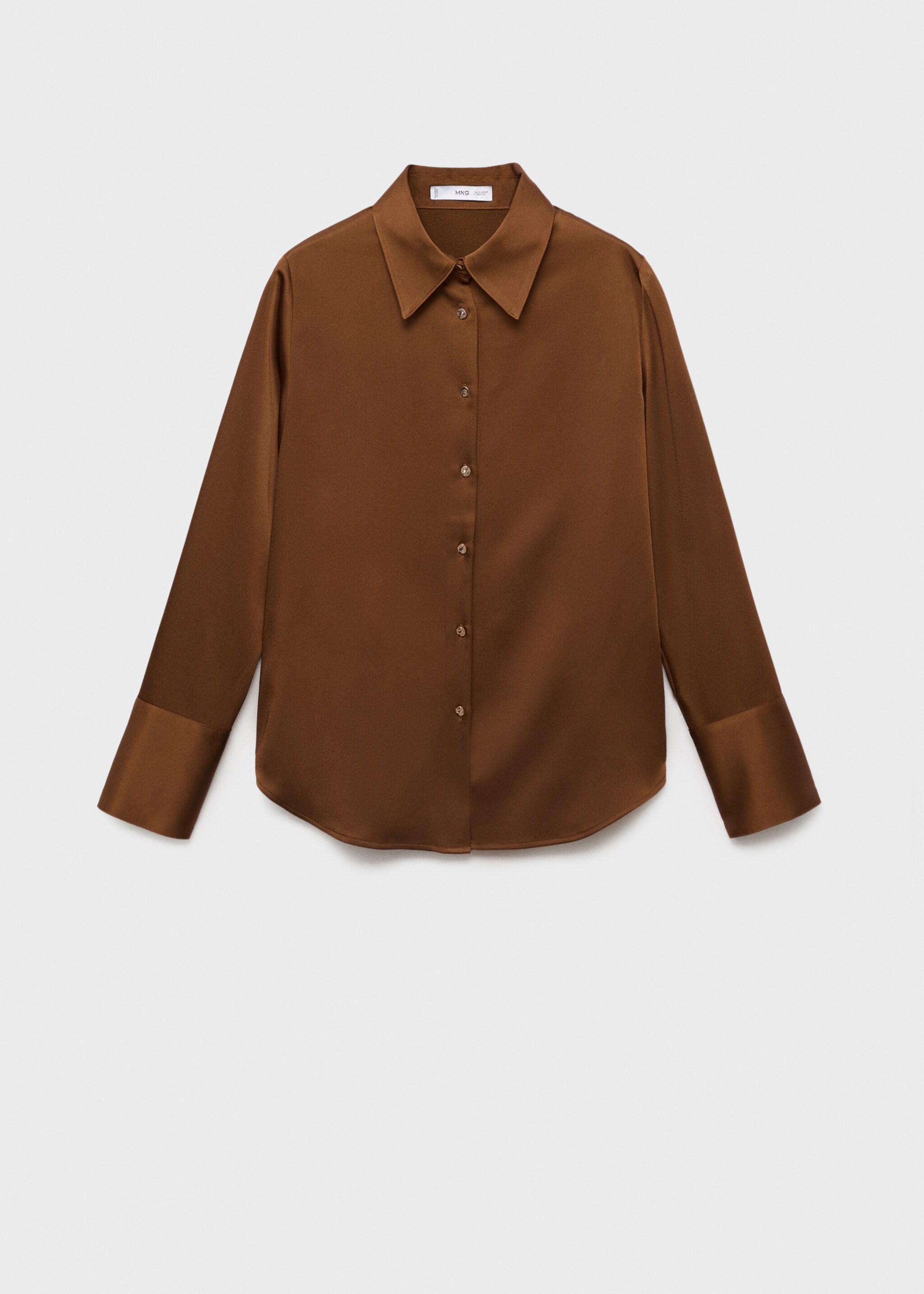 Chemise fluide satinée - Article sans modèle, Moutarde. Ref: 17085800-00.