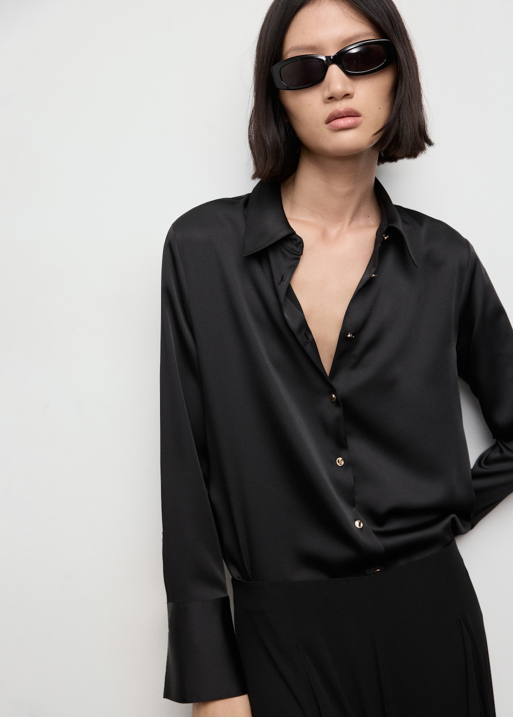 Camisa fluida satinada