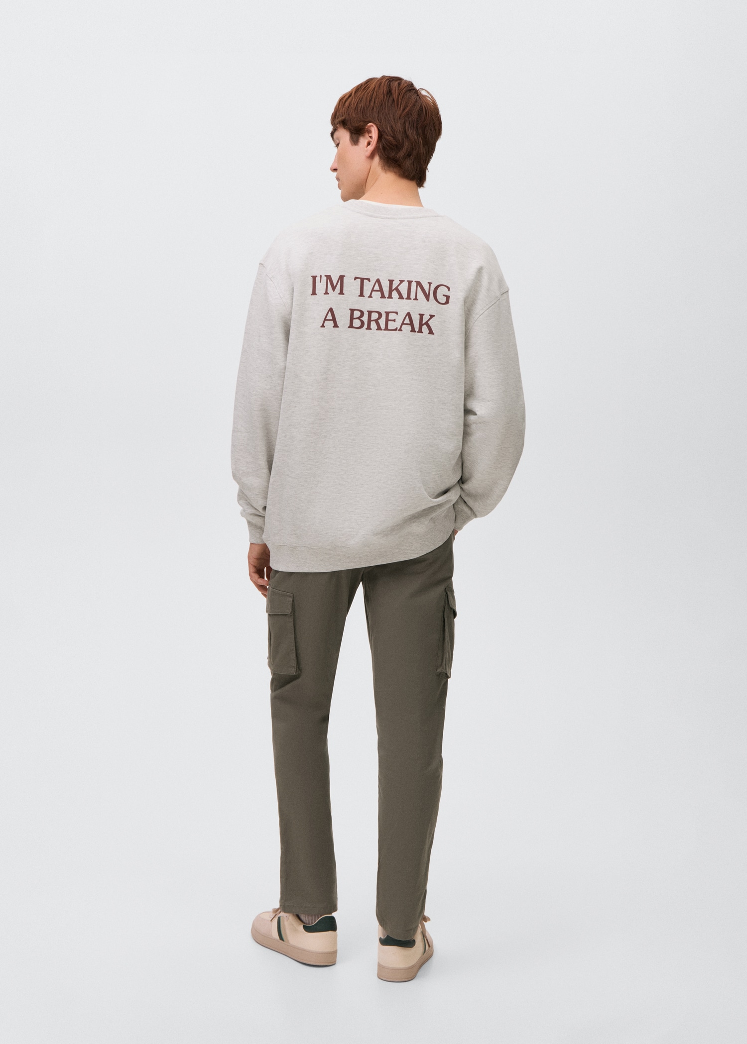 Gemustertes Baumwoll-Sweatshirt - Rückseite des Artikels