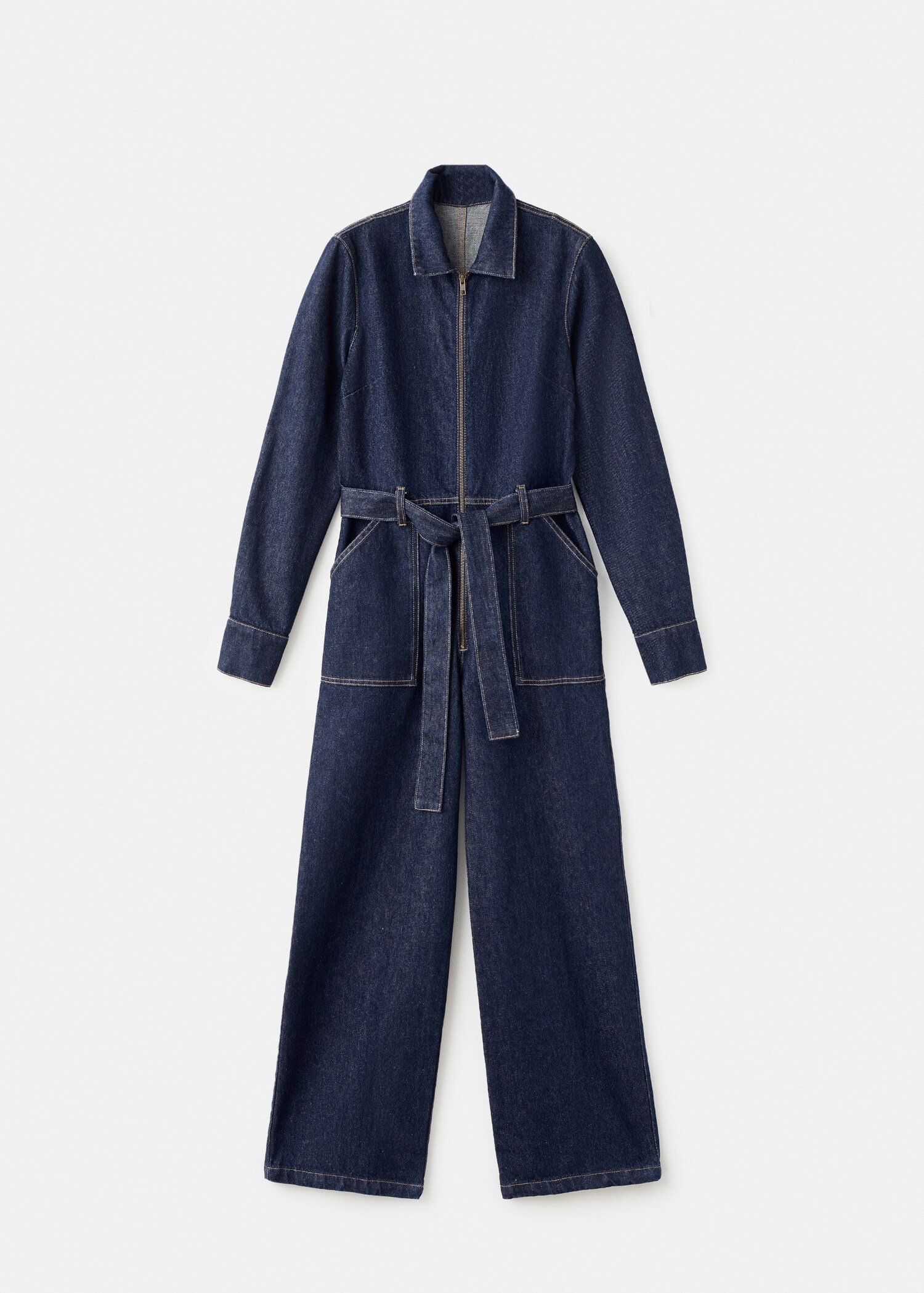Belt denim jumpsuit - Article without model