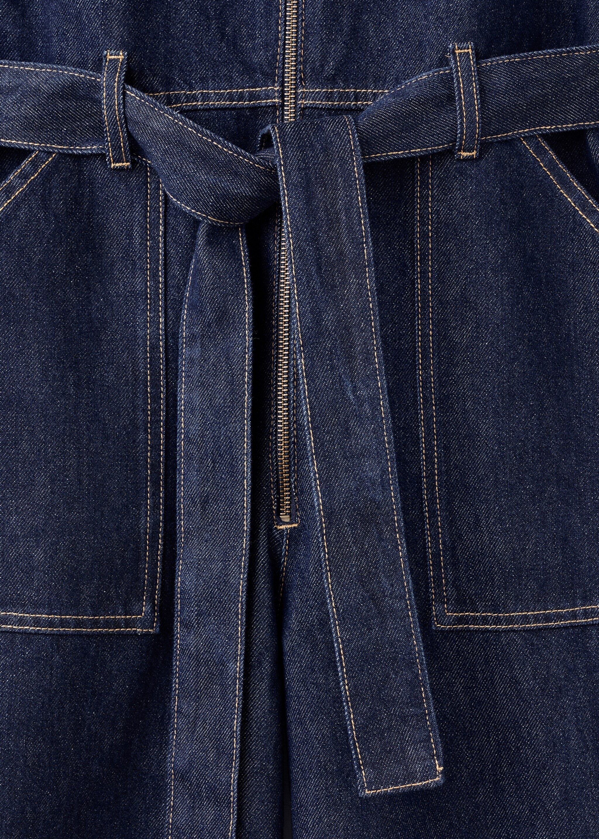 Ολόσωμη φόρμα denim ζώνη - Λεπτομέρεια του προϊόντος 0, Μπλε . Ref: 17085803-00.