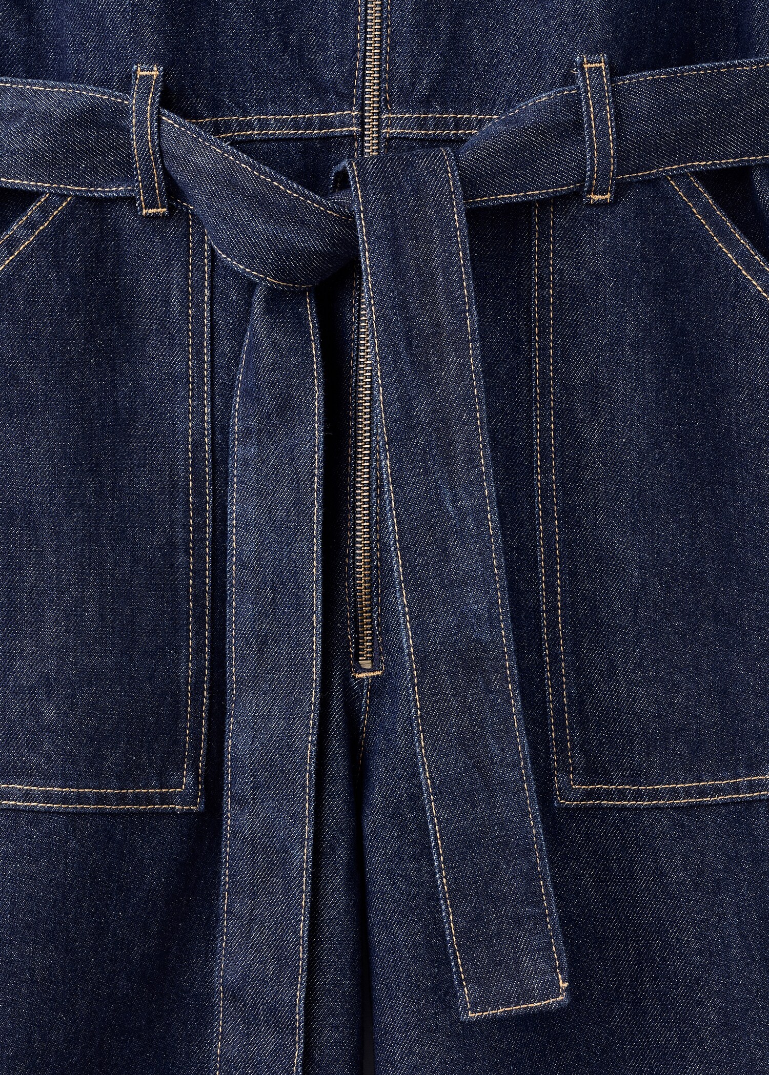 Belt denim jumpsuit - Details of the article 0