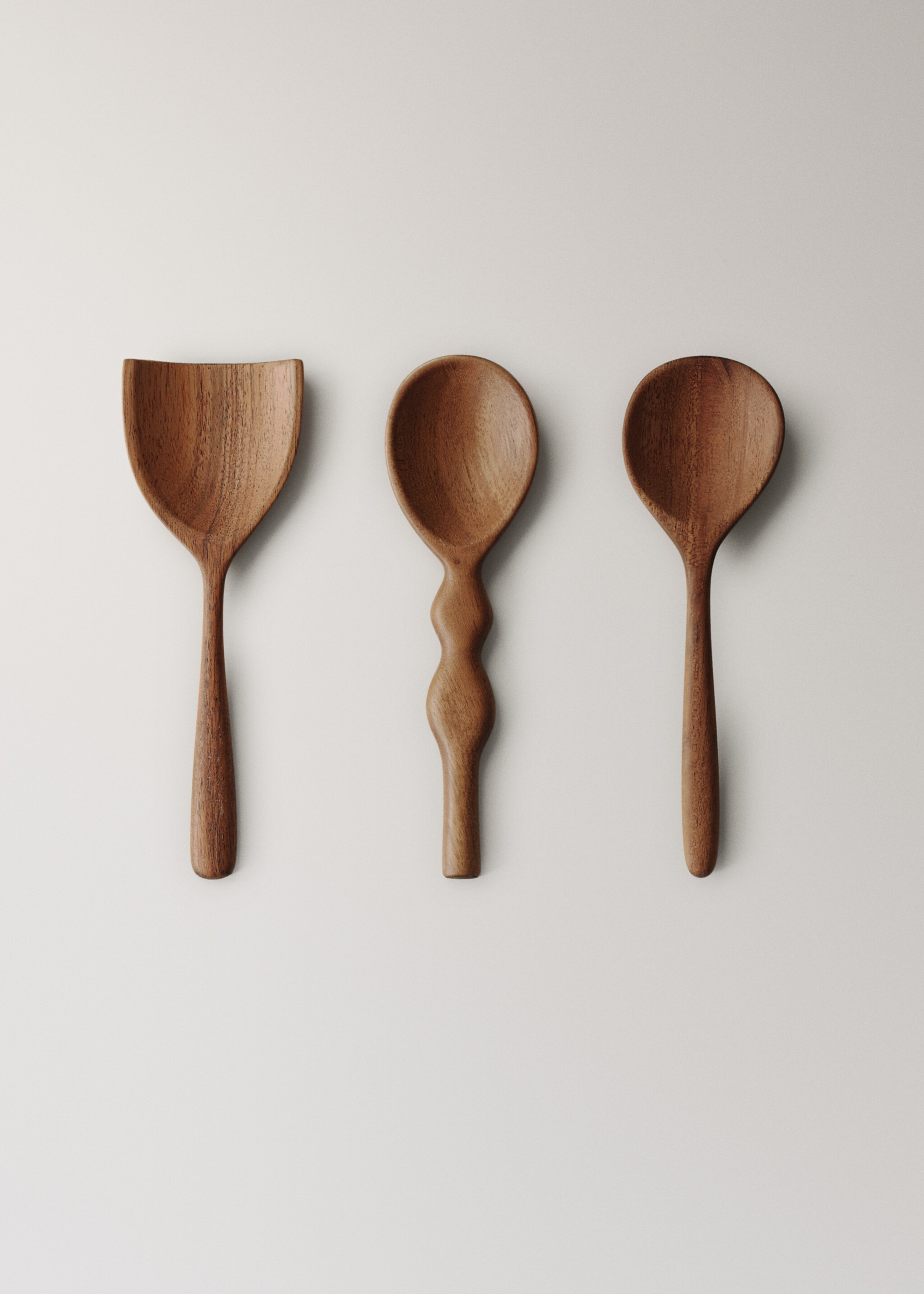 Set de 3 culleres de servir de fusta antiga - Article sense model, Marró. Ref: 17085807-00.