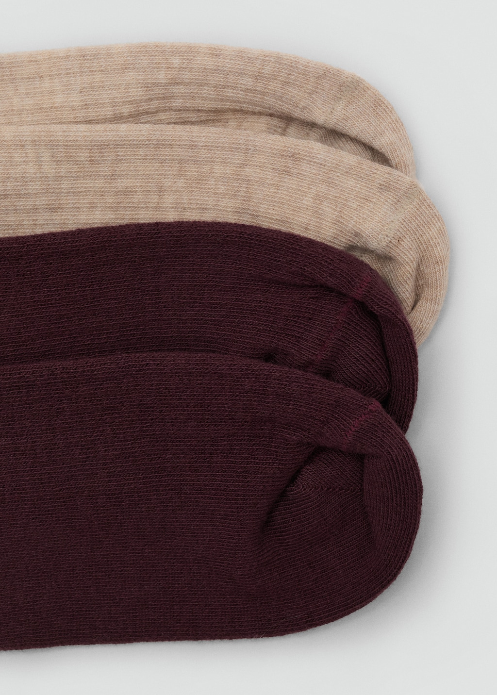 Pack of 2 ribbed cotton socks