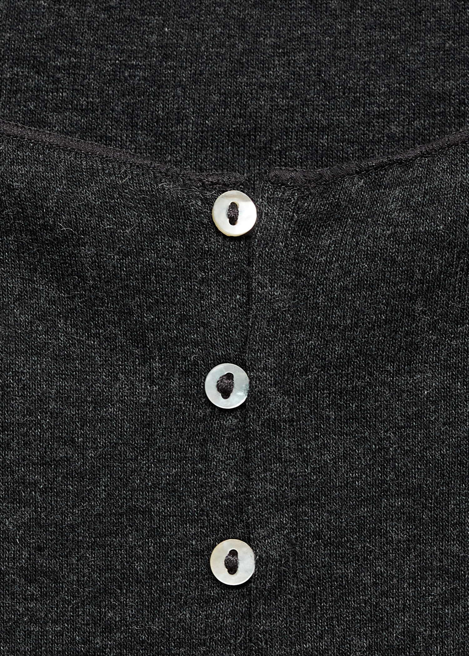 Boat neck cardigan with buttons - Details of the article 8