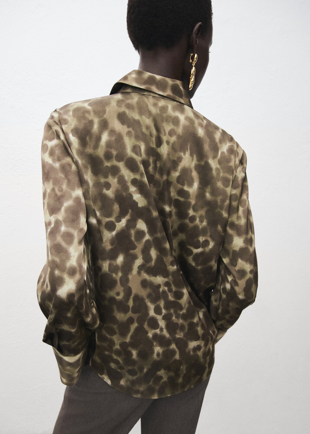 Satin print shirt - image 3