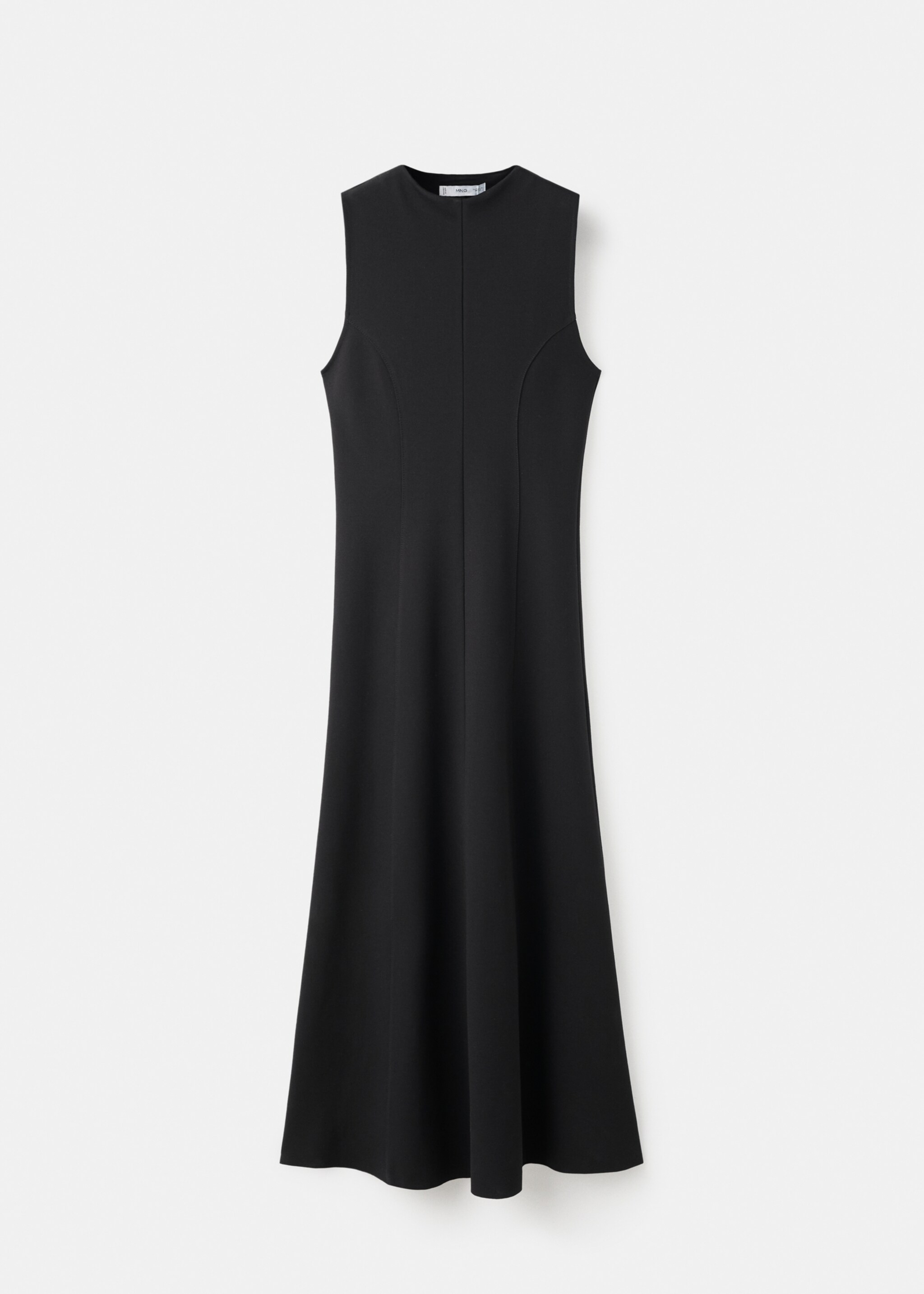 Midi-dress with stitching - Article without model, Black. Ref: 17085814-00.
