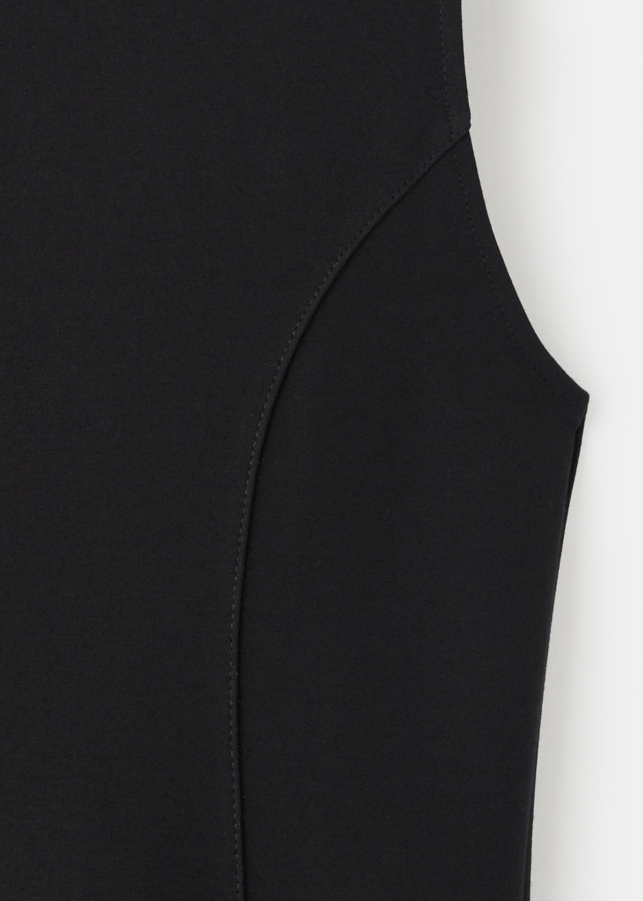 Midi-dress with stitching - Details of the article 8, Black. Ref: 17085814-00.