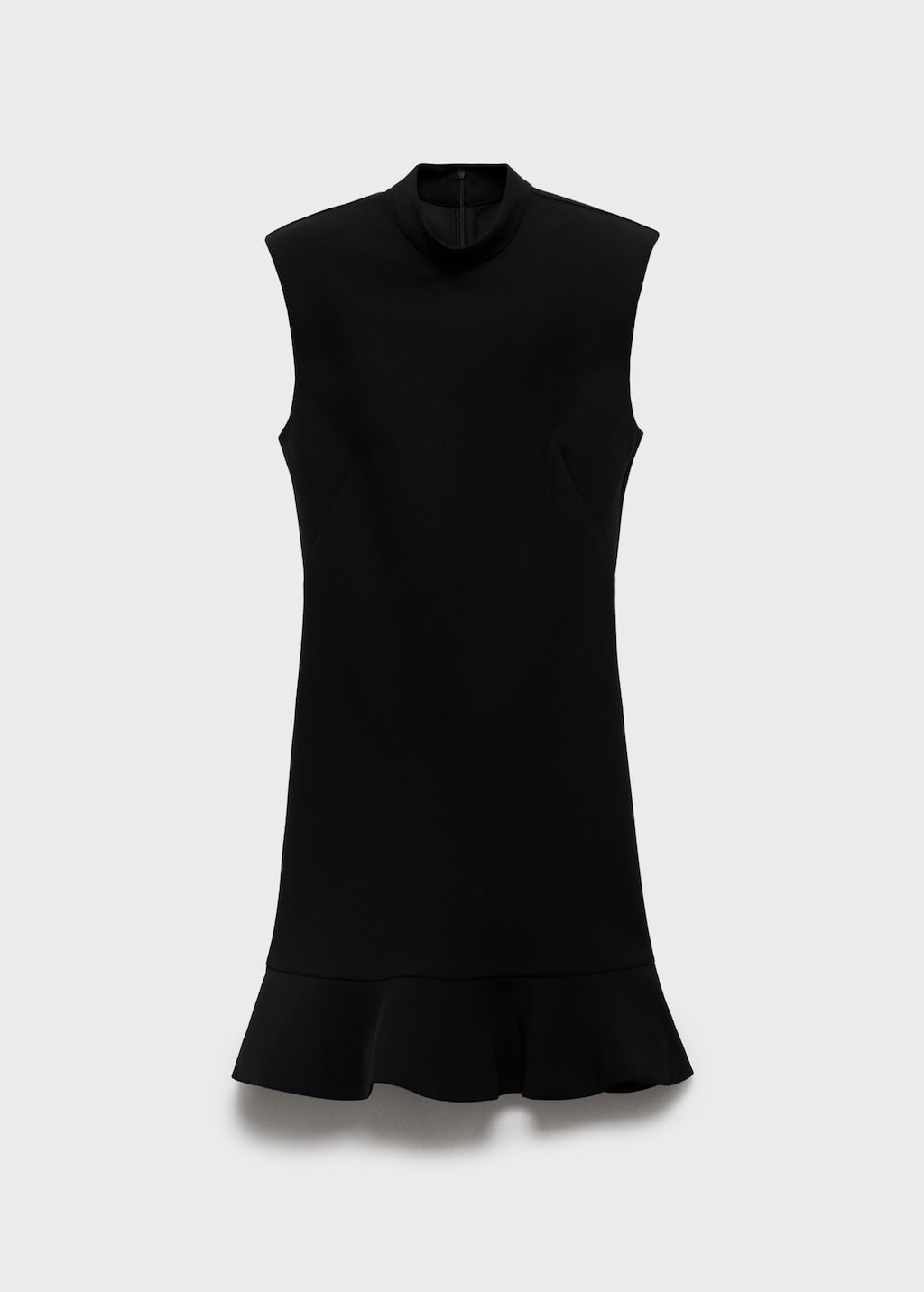 High-neck dress with ruffle - Women | MANGO USA