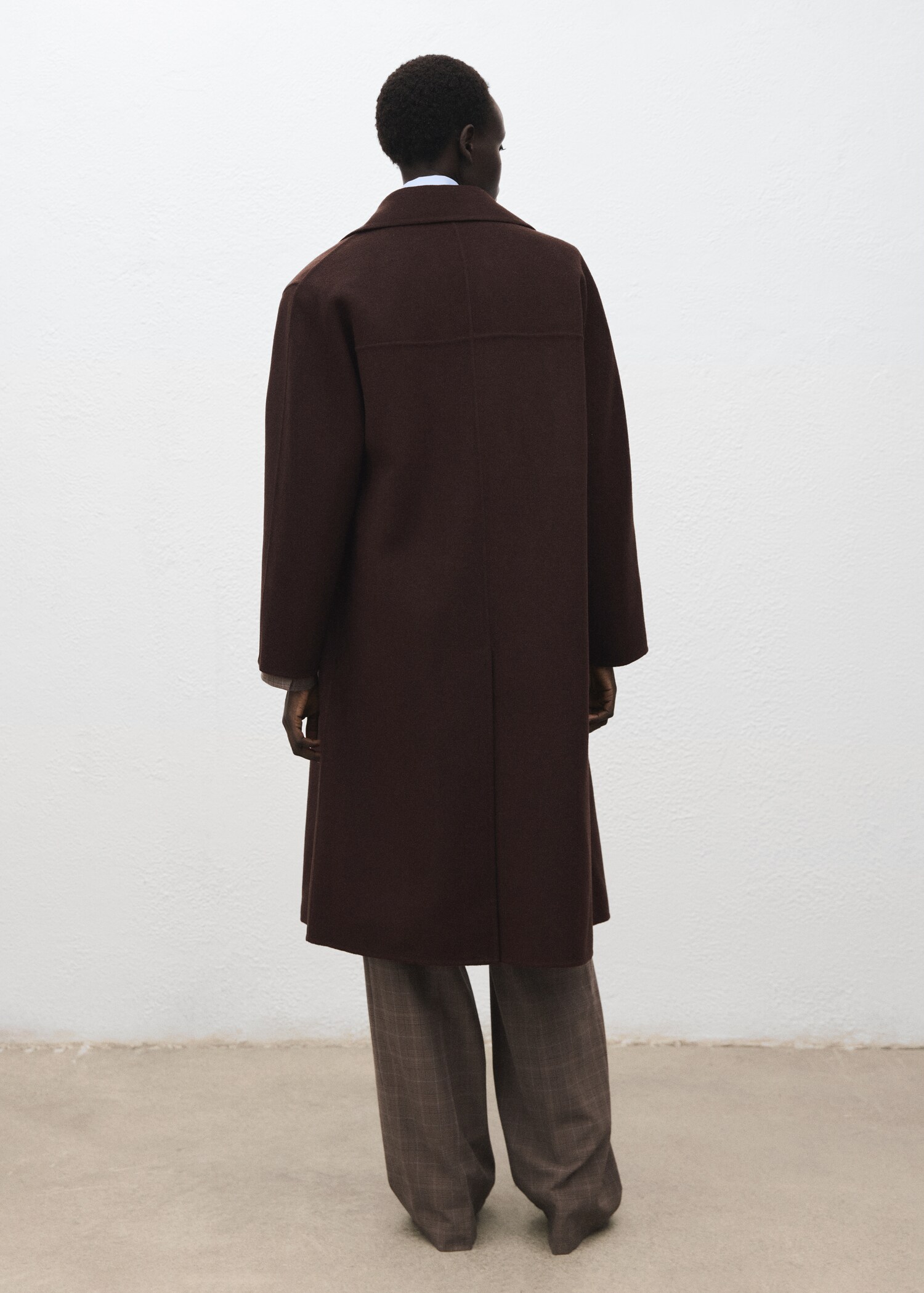 Handmade oversized wool coat - Women | MANGO USA