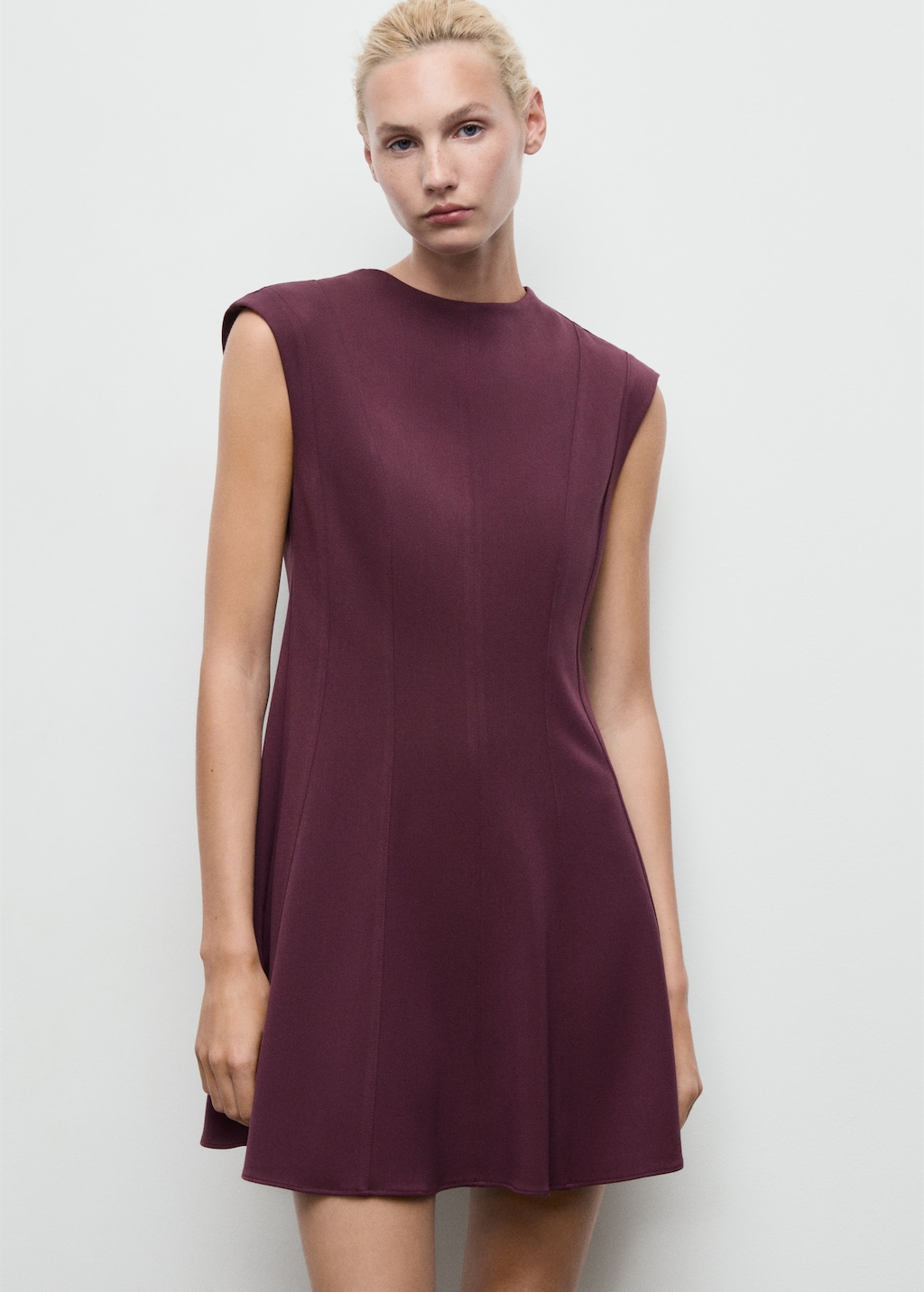 A-line dress with seams